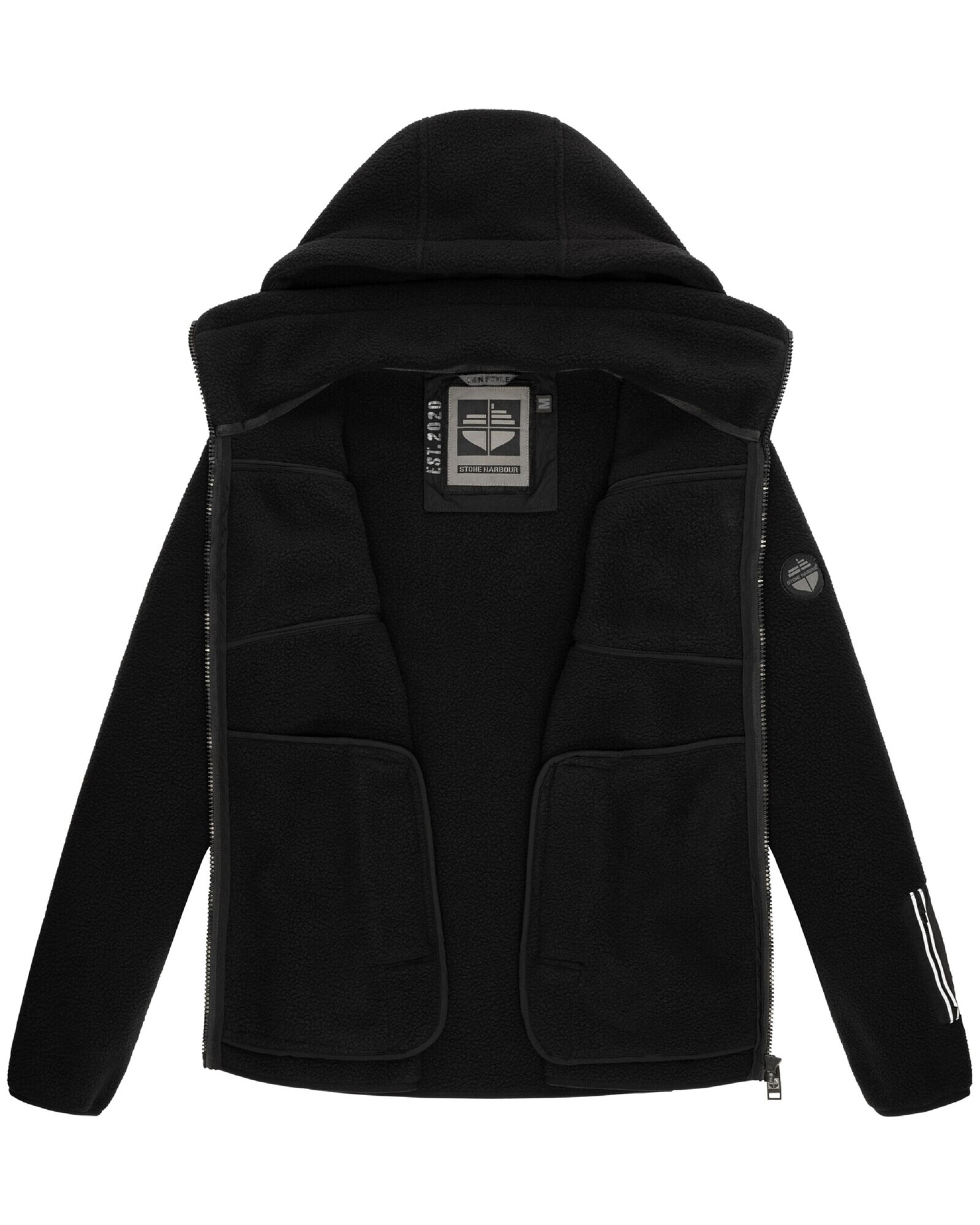 STONE HARBOUR Jachetă fleece funcțională negru - Pled.ro