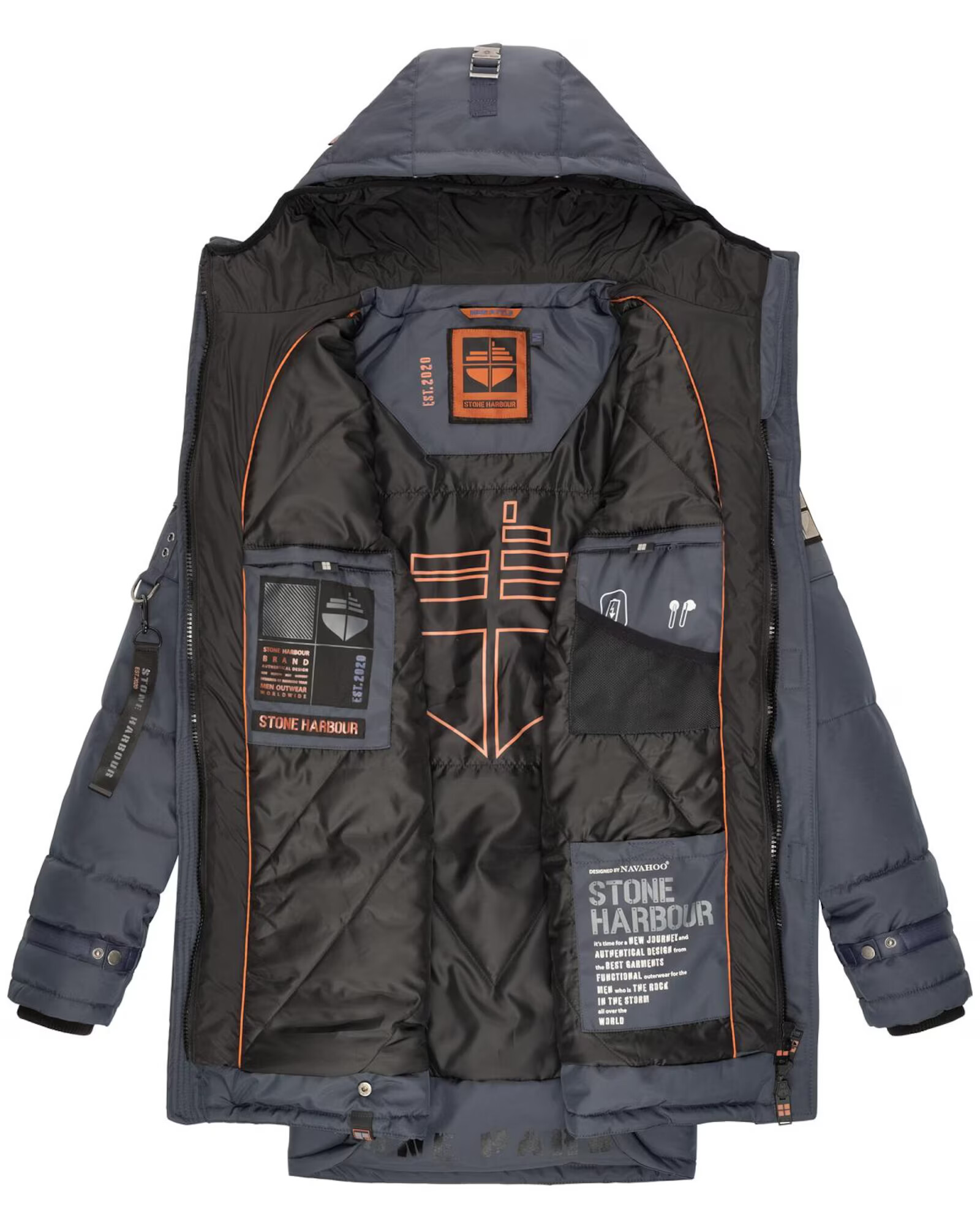 STONE HARBOUR Parka de iarnă 'Tahaa' albastru / negru - Pled.ro