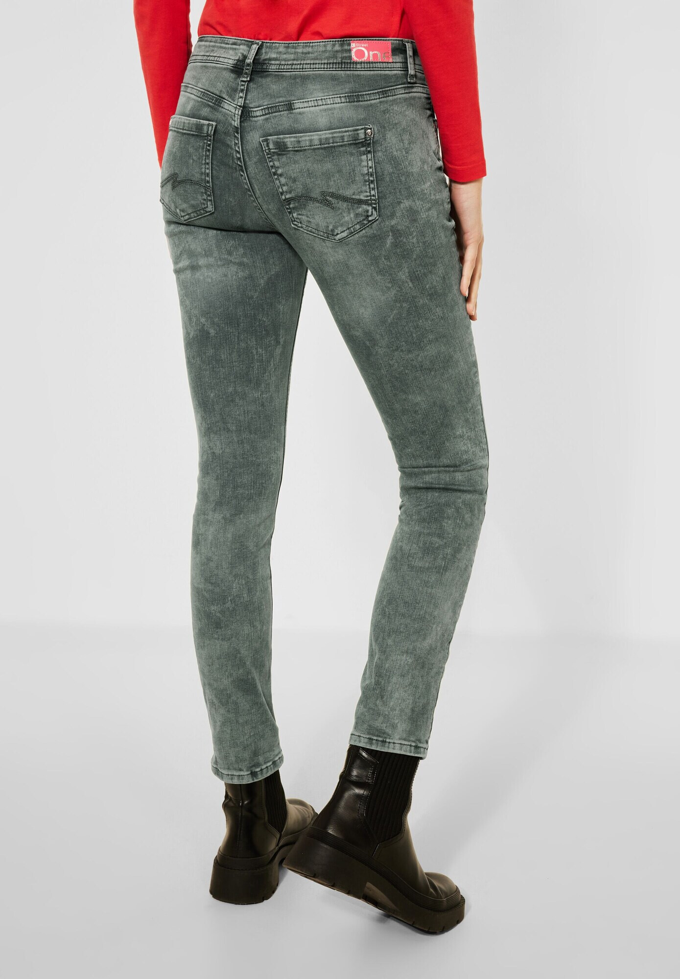 STREET ONE Jeans 'Crissi' verde închis - Pled.ro