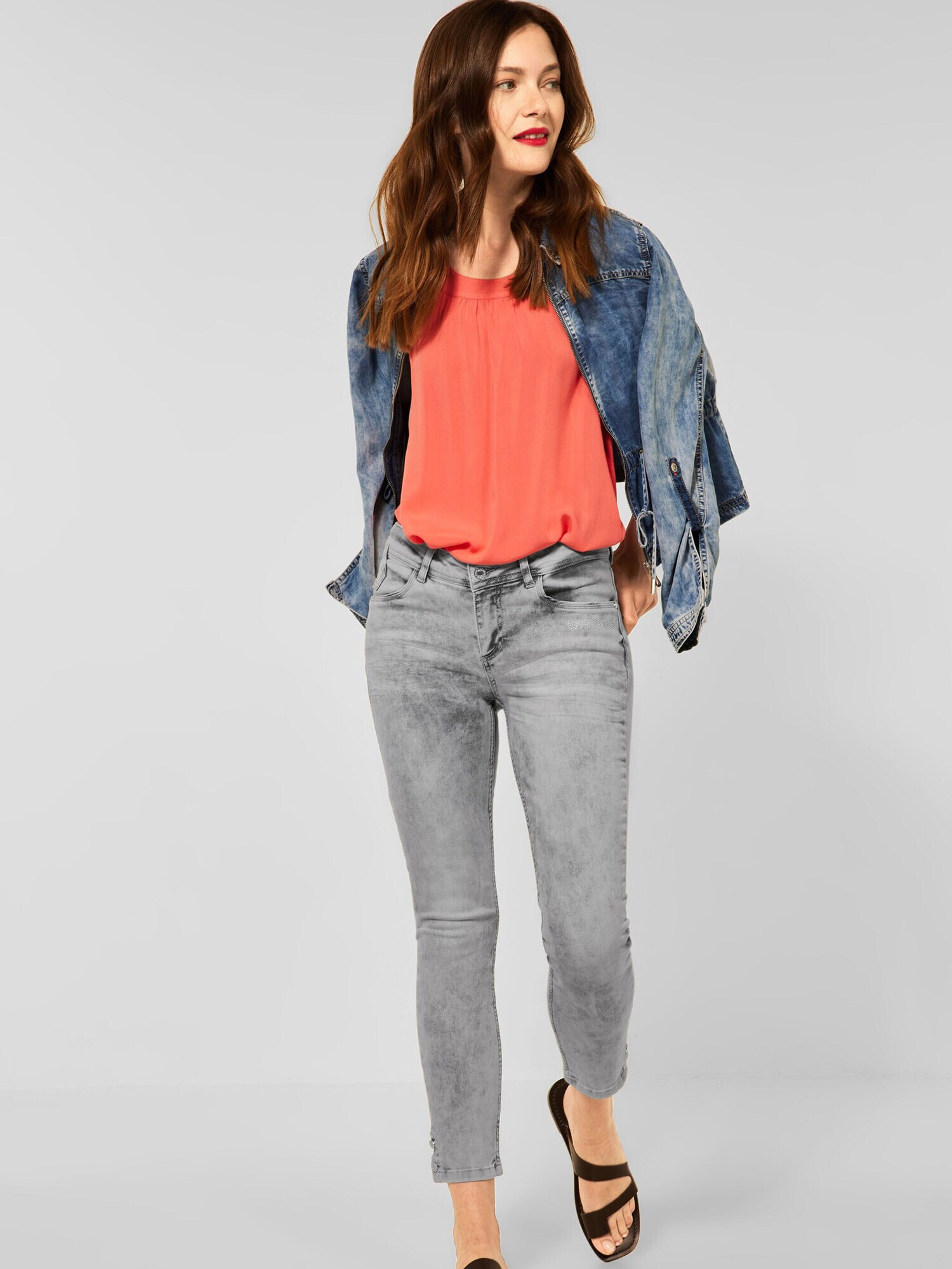 STREET ONE Jeans gri denim - Pled.ro