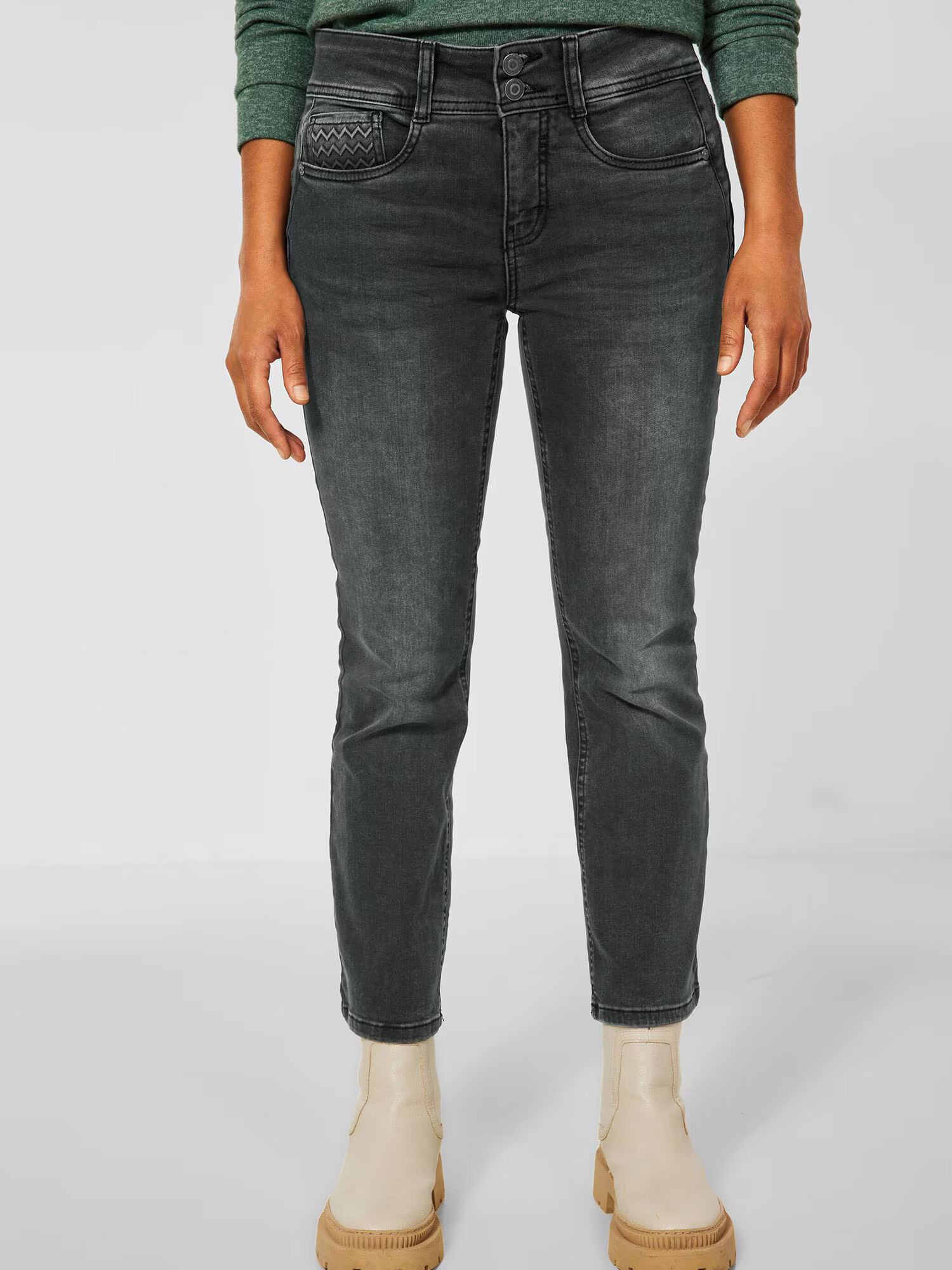 STREET ONE Jeans negru denim - Pled.ro