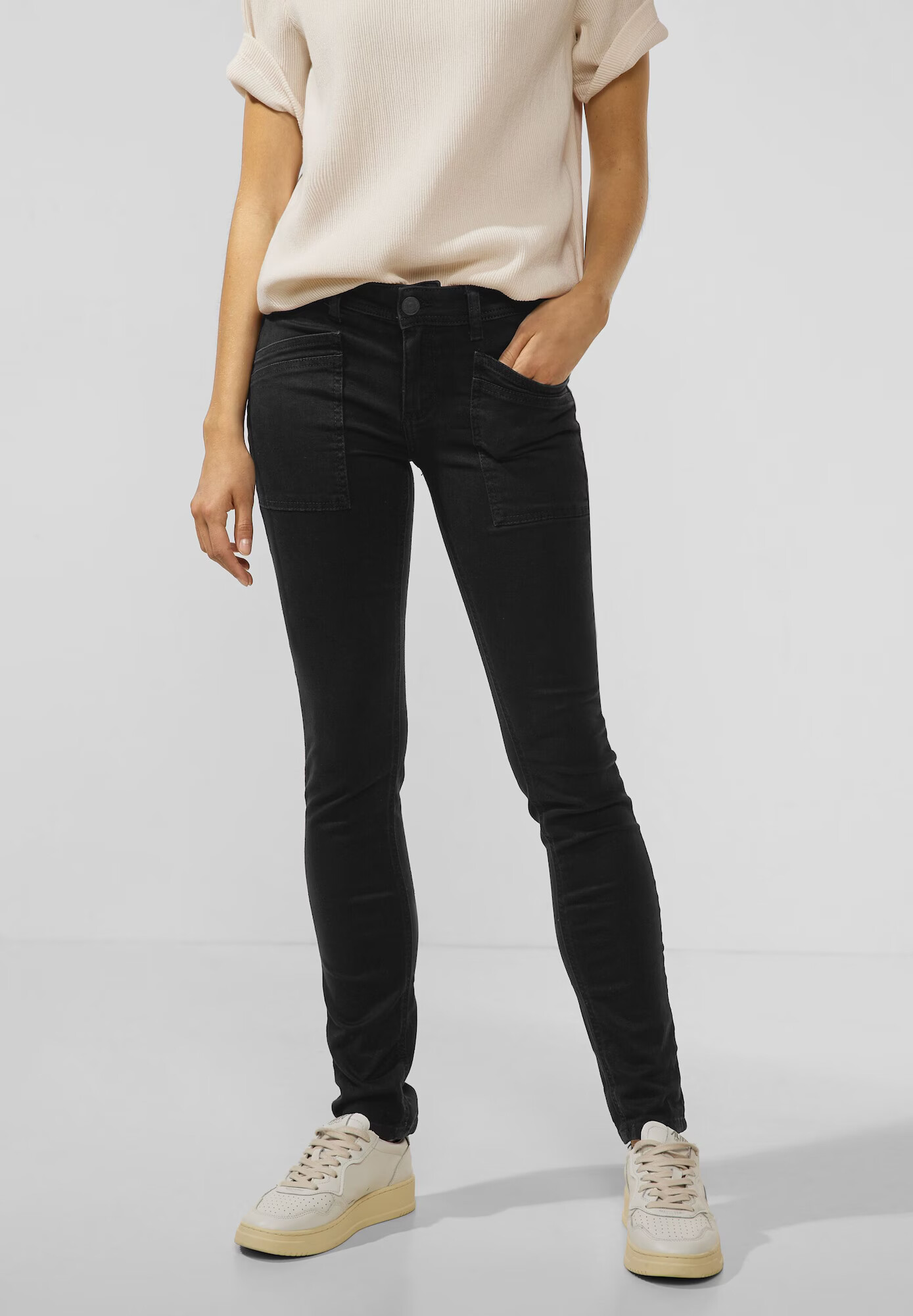 STREET ONE Jeans negru denim - Pled.ro