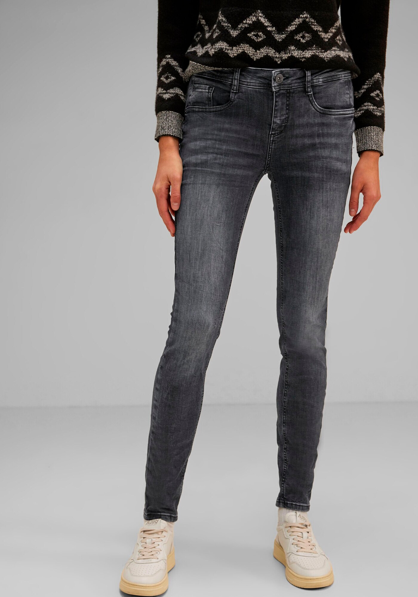 STREET ONE Jeans 'York' gri închis - Pled.ro