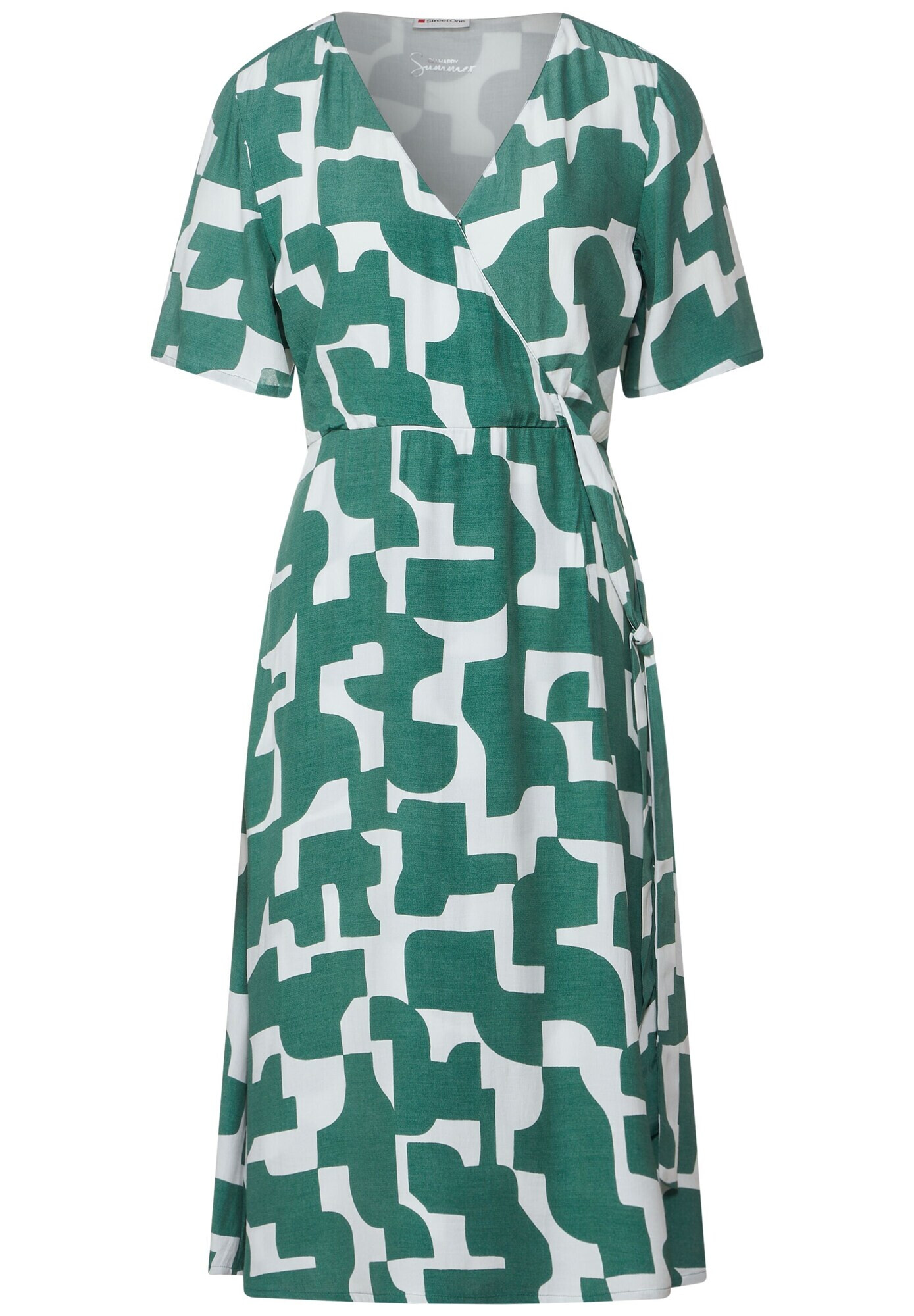 STREET ONE Rochie verde / alb - Pled.ro