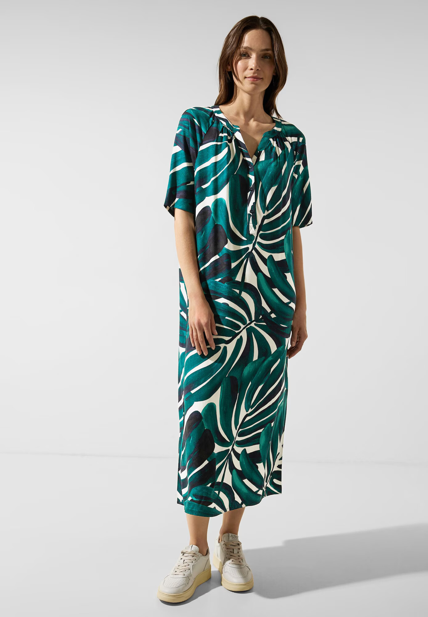 STREET ONE Rochie verde / alb - Pled.ro