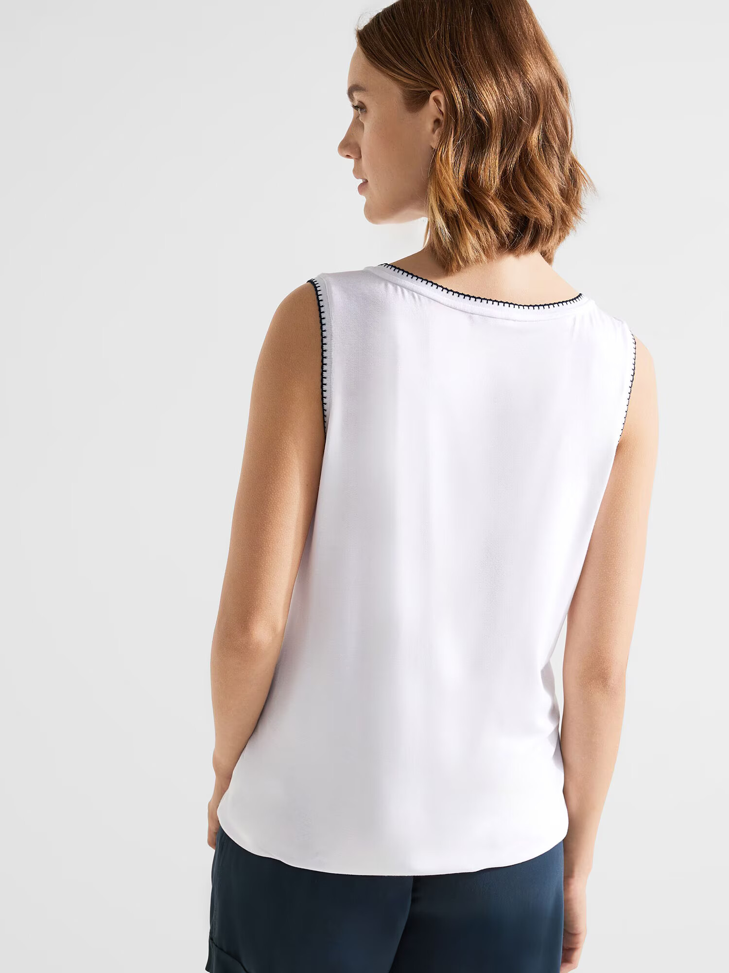 STREET ONE Top negru / alb - Pled.ro