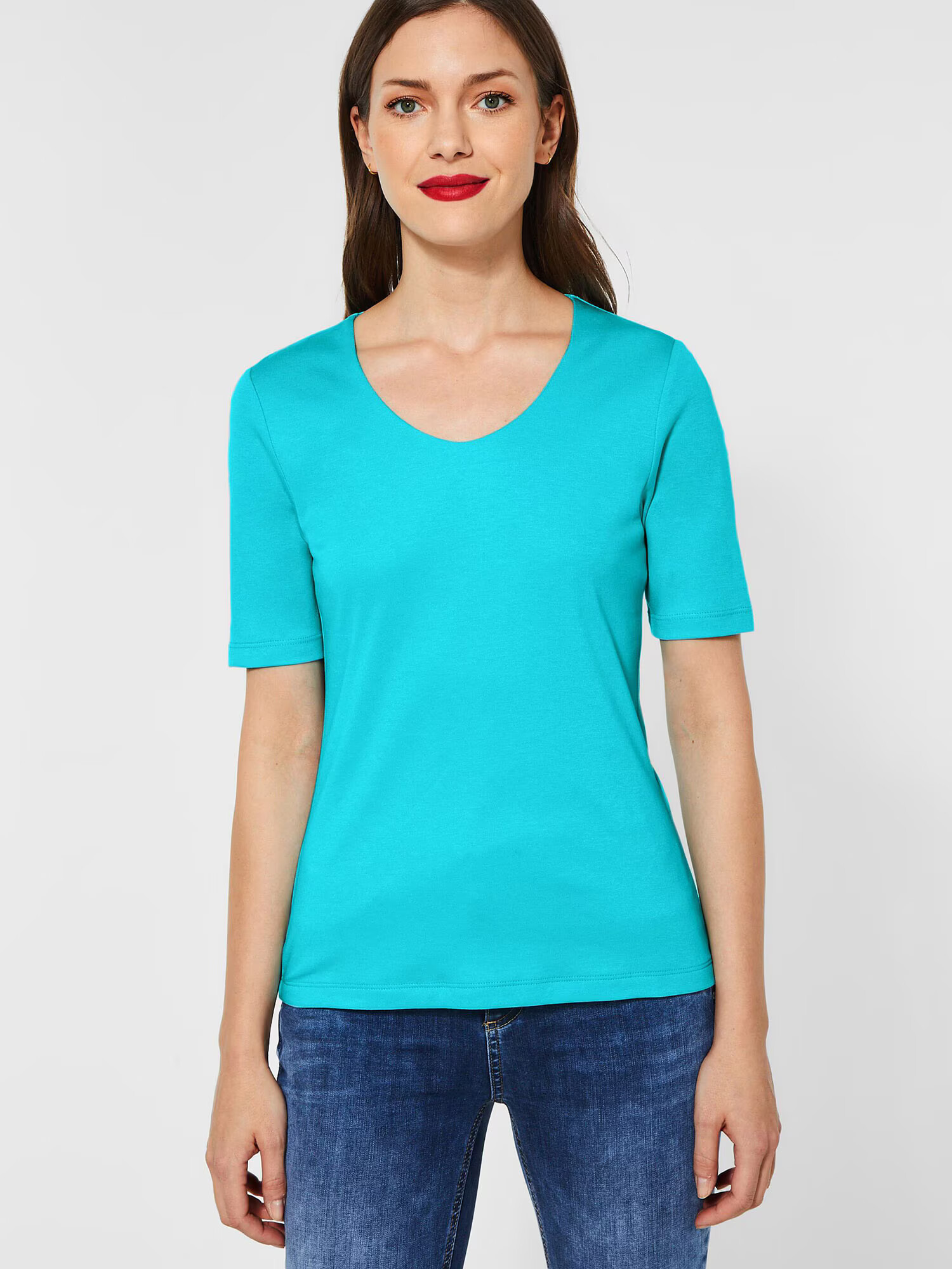 STREET ONE Tricou albastru aqua - Pled.ro