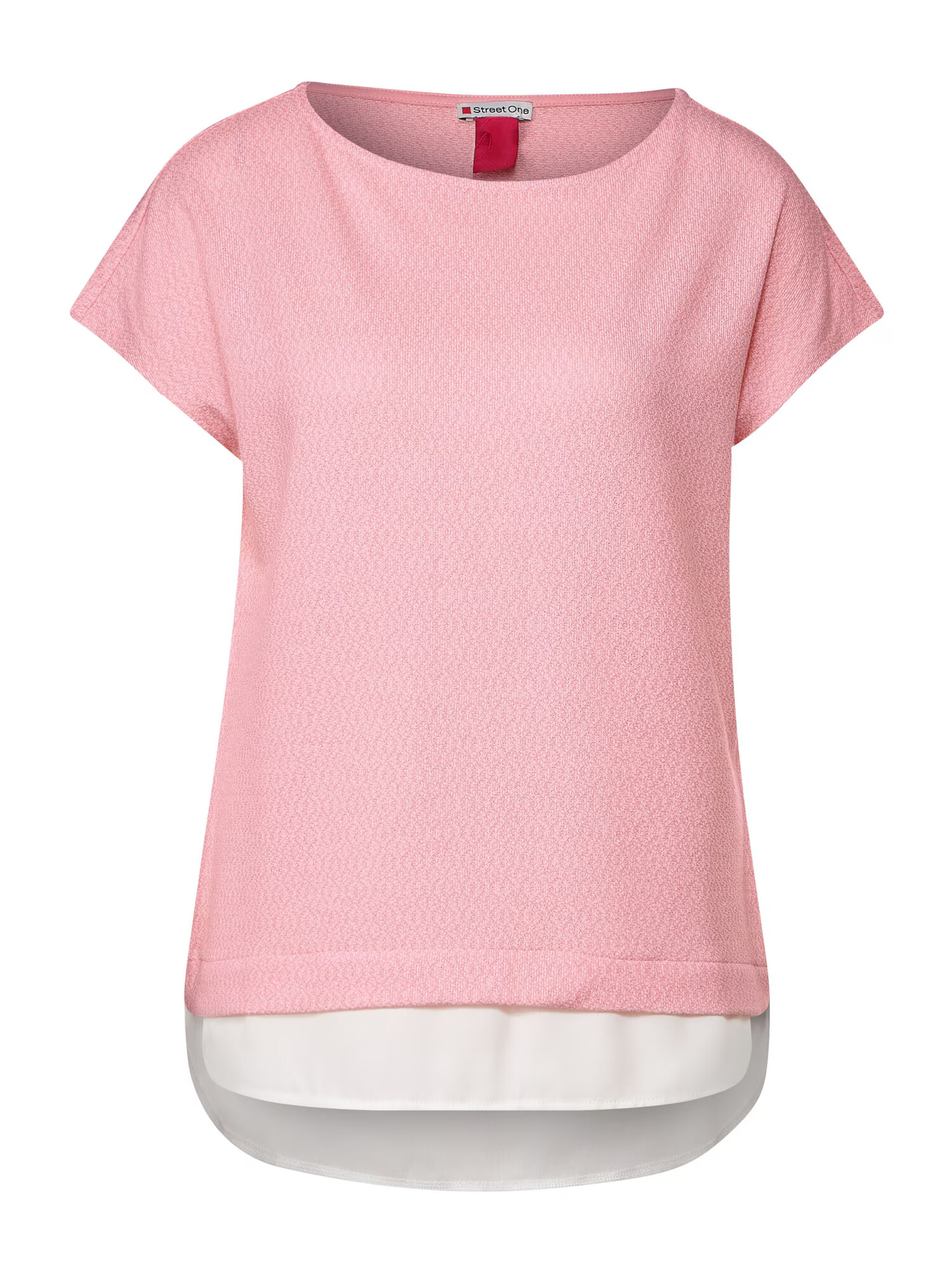 STREET ONE Tricou rosé / alb - Pled.ro