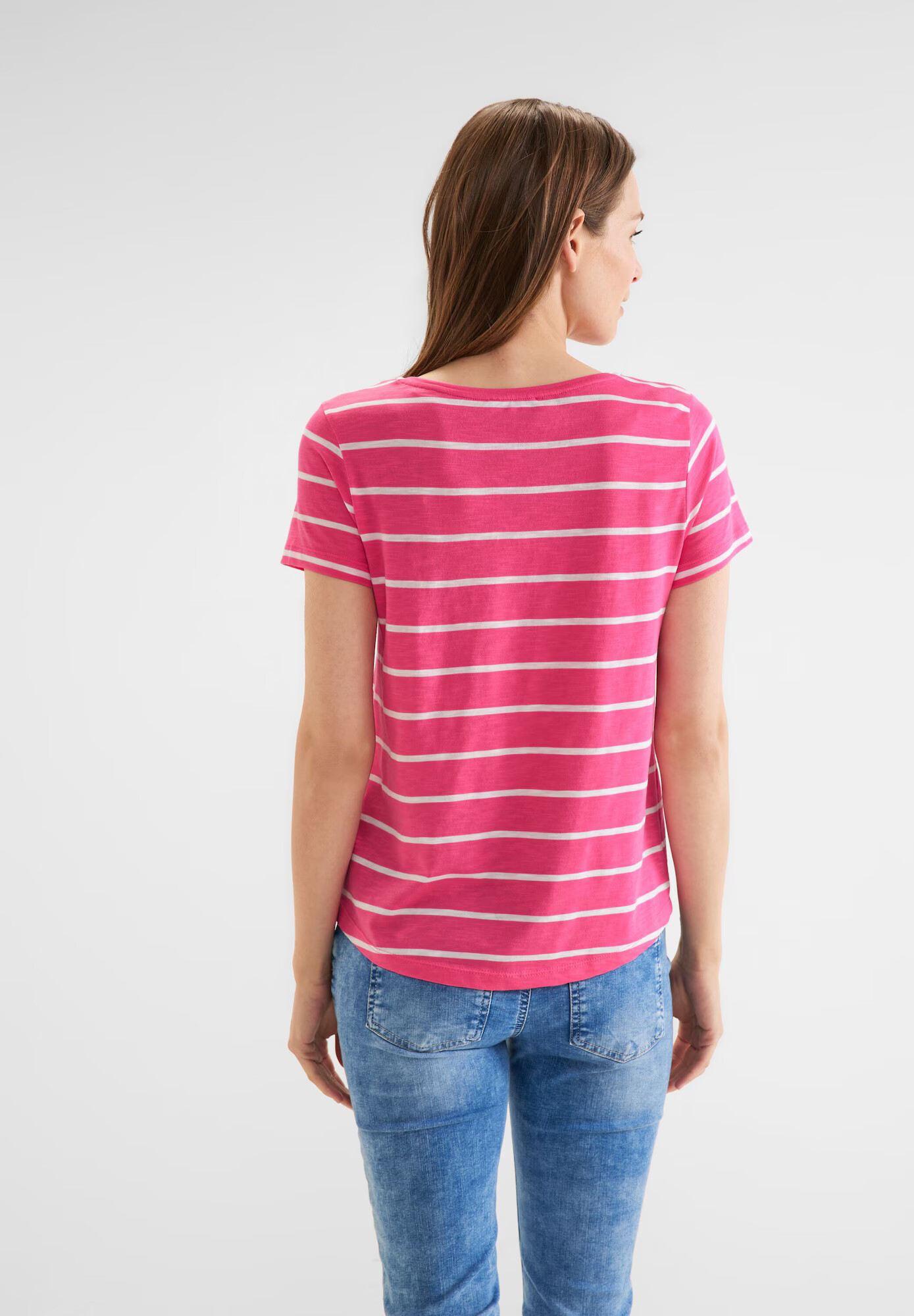 STREET ONE Tricou fucsia / alb - Pled.ro