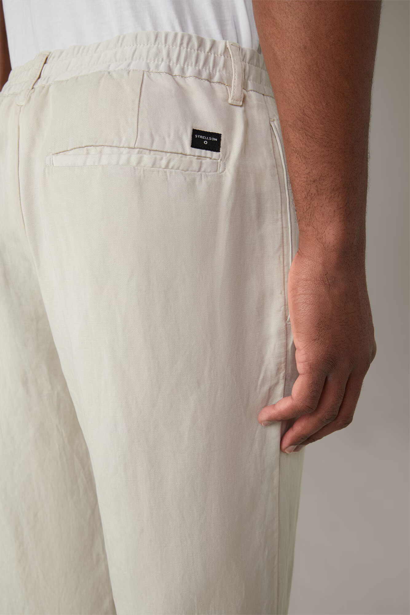 STRELLSON Pantaloni 'Saturn' gri deschis / negru - Pled.ro