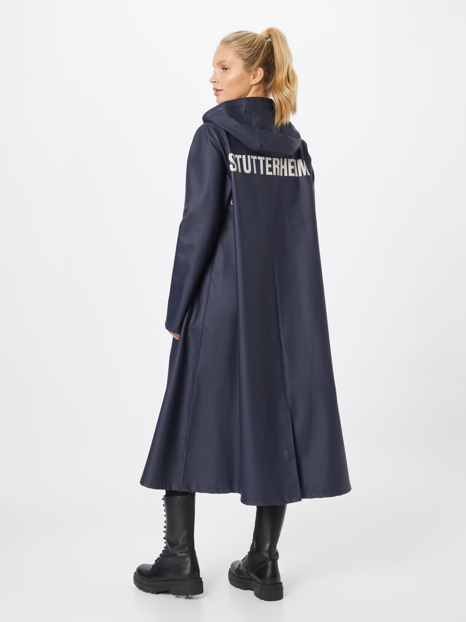 Stutterheim Palton de primăvară-toamnă albastru noapte / alb - Pled.ro