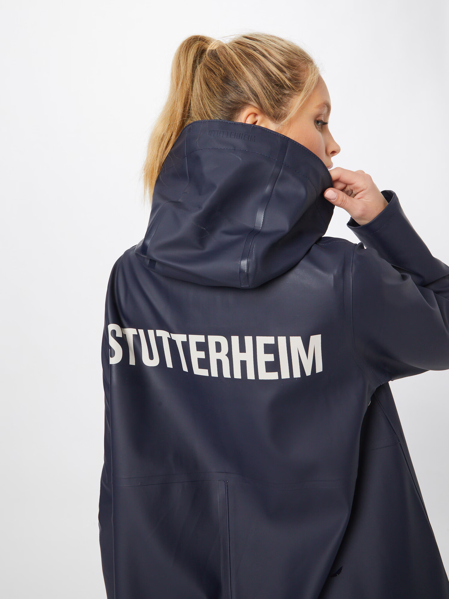 Stutterheim Palton de primăvară-toamnă albastru noapte / alb - Pled.ro