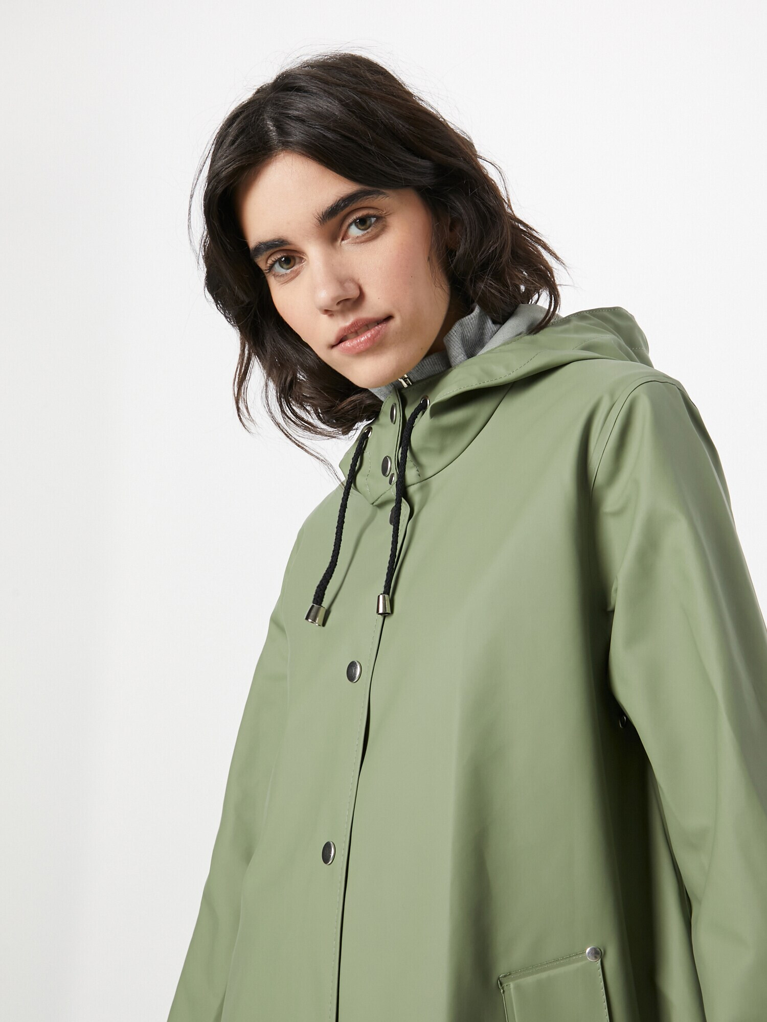 Stutterheim Palton de primăvară-toamnă gri fumuriu - Pled.ro