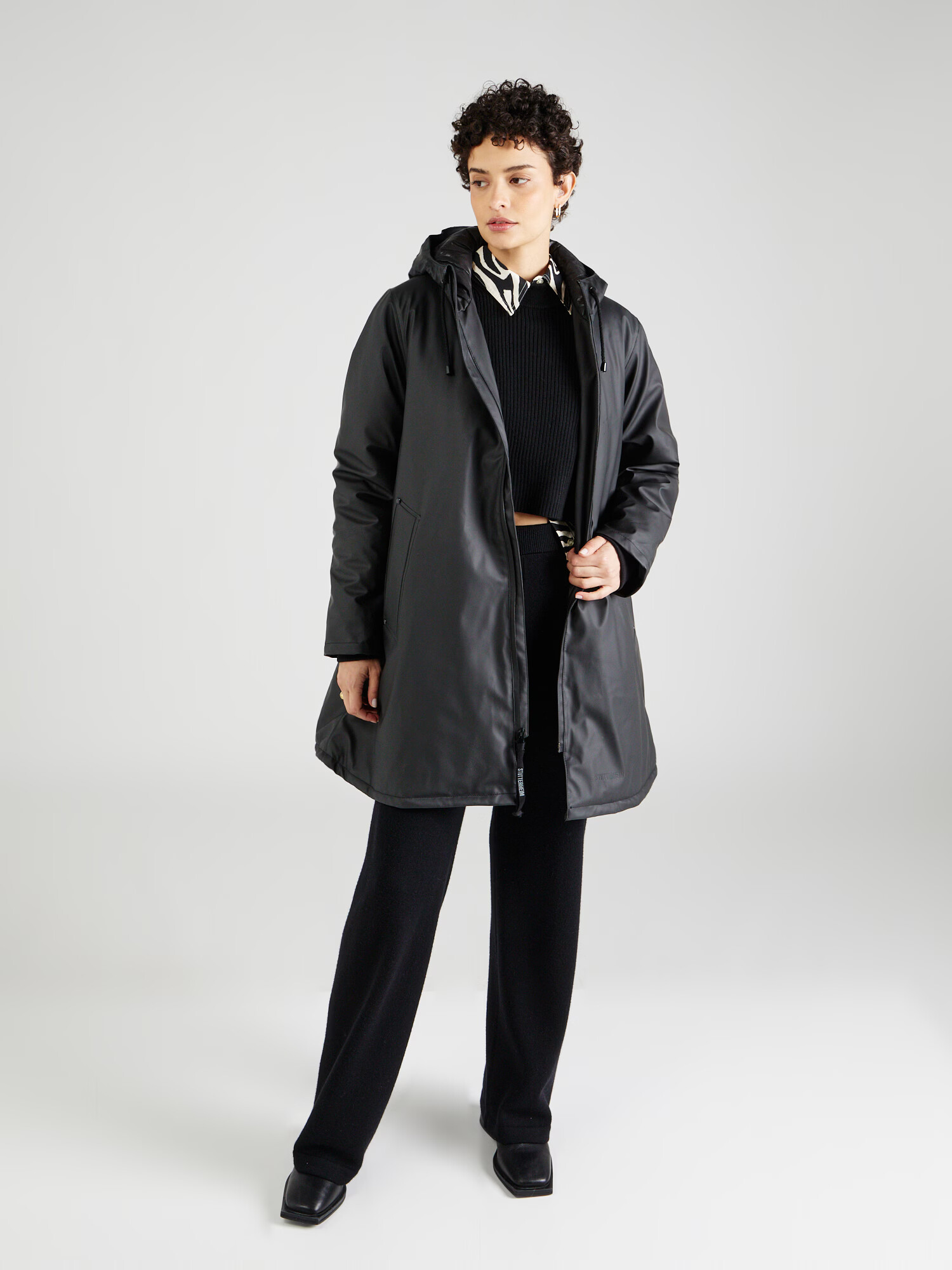 Stutterheim Palton de primăvară-toamnă negru - Pled.ro