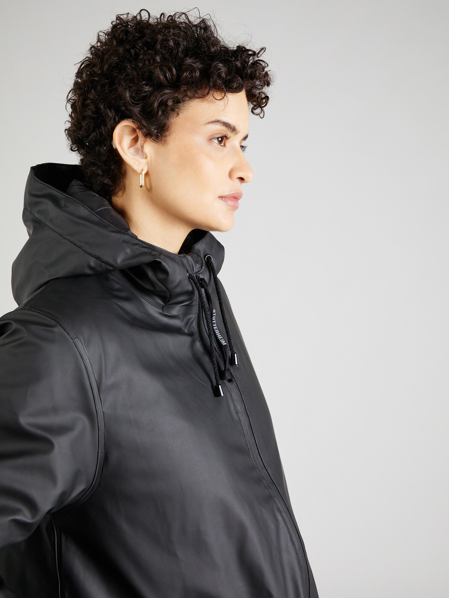 Stutterheim Palton de primăvară-toamnă negru - Pled.ro