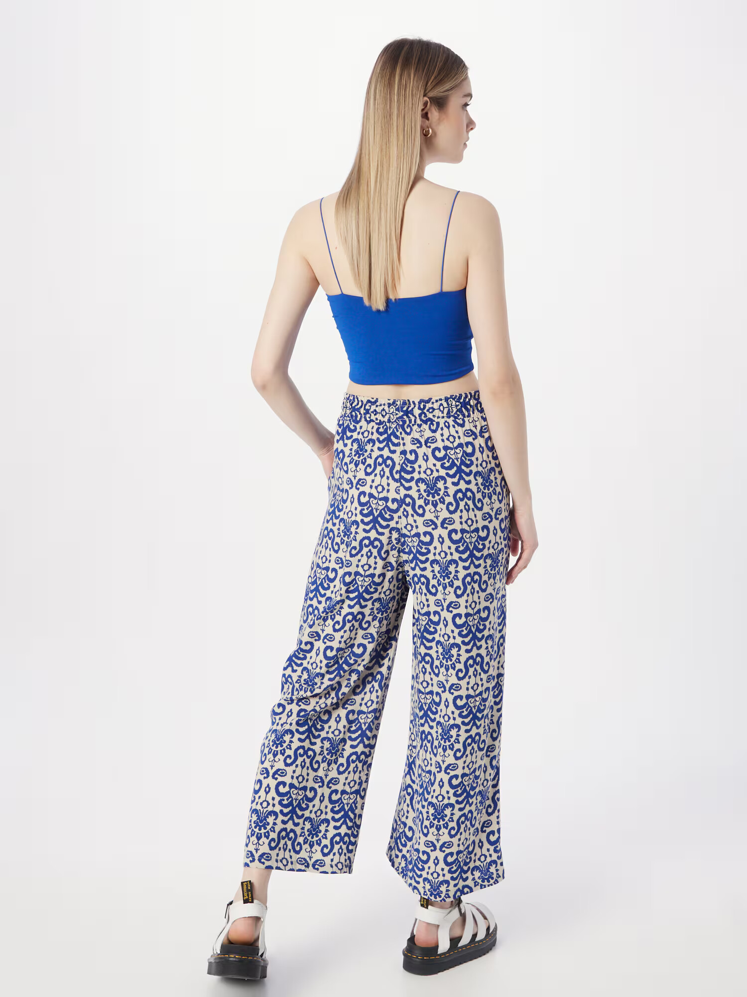 Sublevel Pantaloni crem / bleumarin - Pled.ro