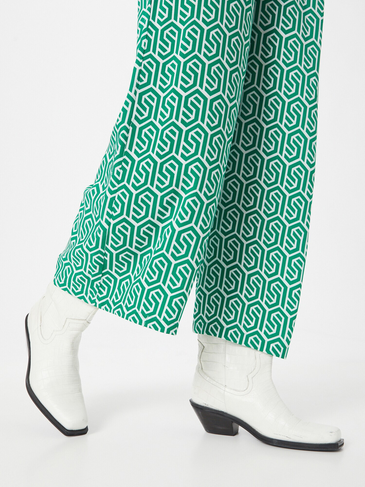 Sublevel Pantaloni verde petrol / alb - Pled.ro