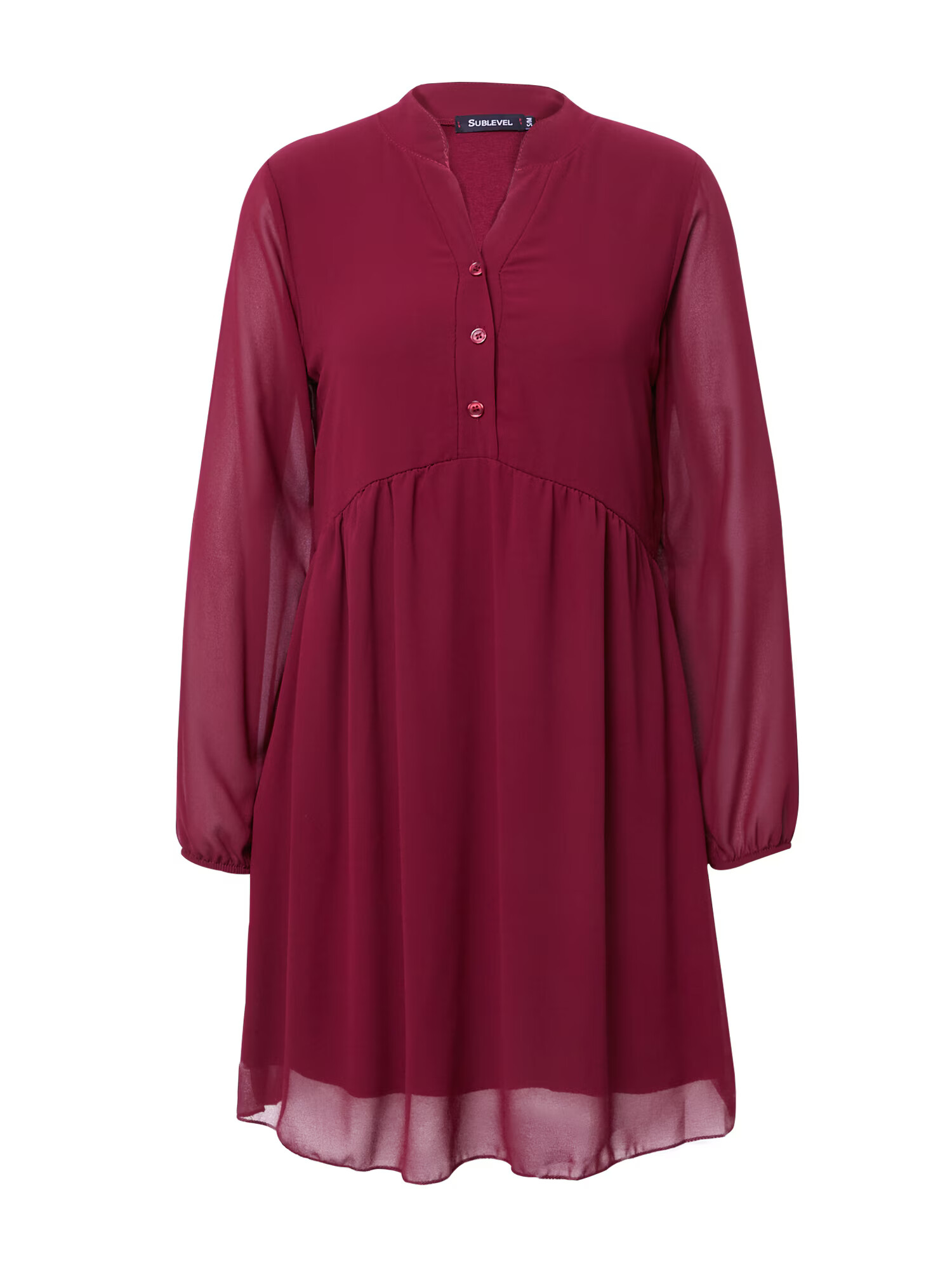 Sublevel Rochie tip bluză roșu burgundy - Pled.ro