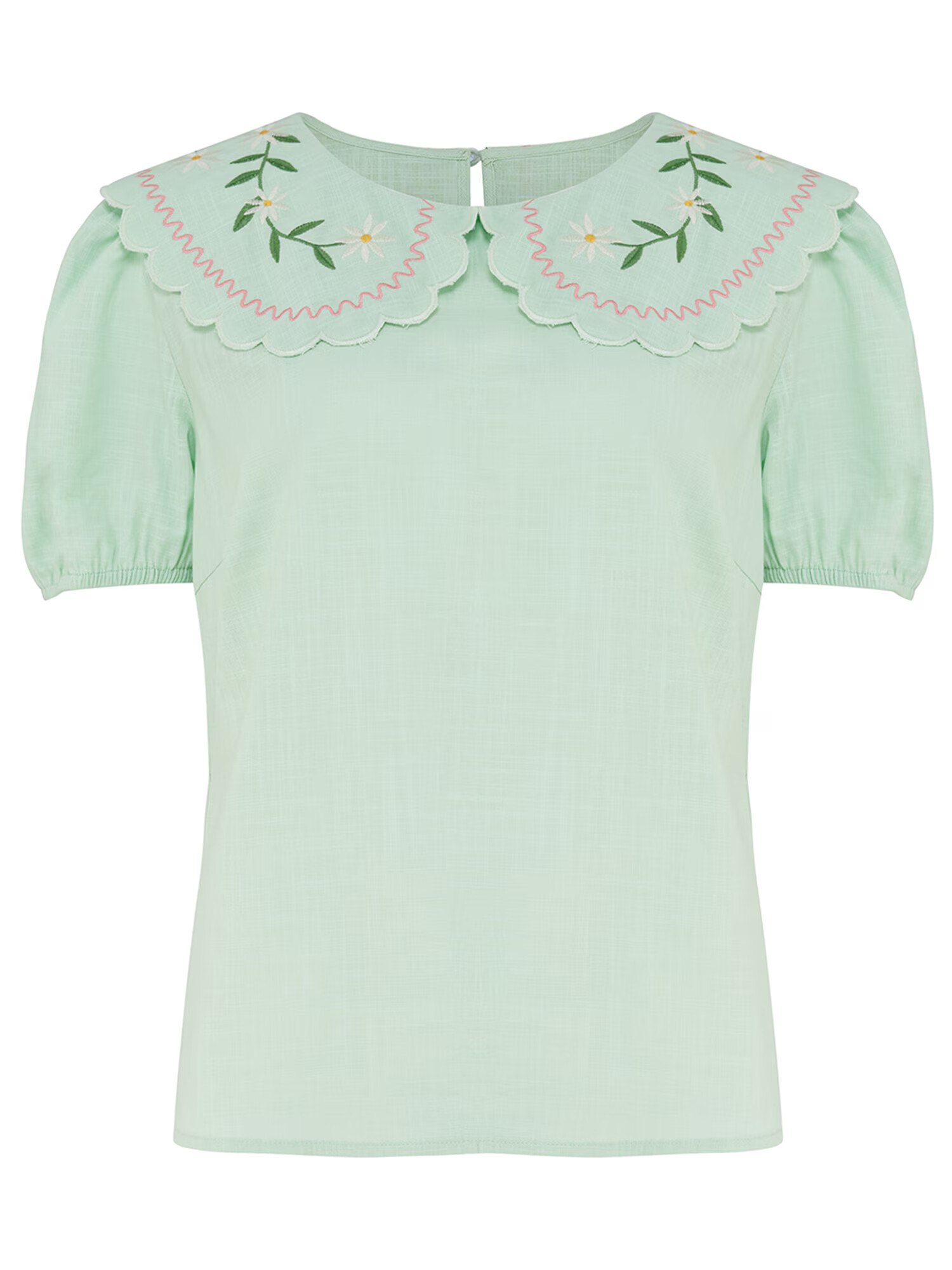 Sugarhill Brighton Bluză ' MACIE SCALLOP COLLAR' verde / verde mentă / roz - Pled.ro