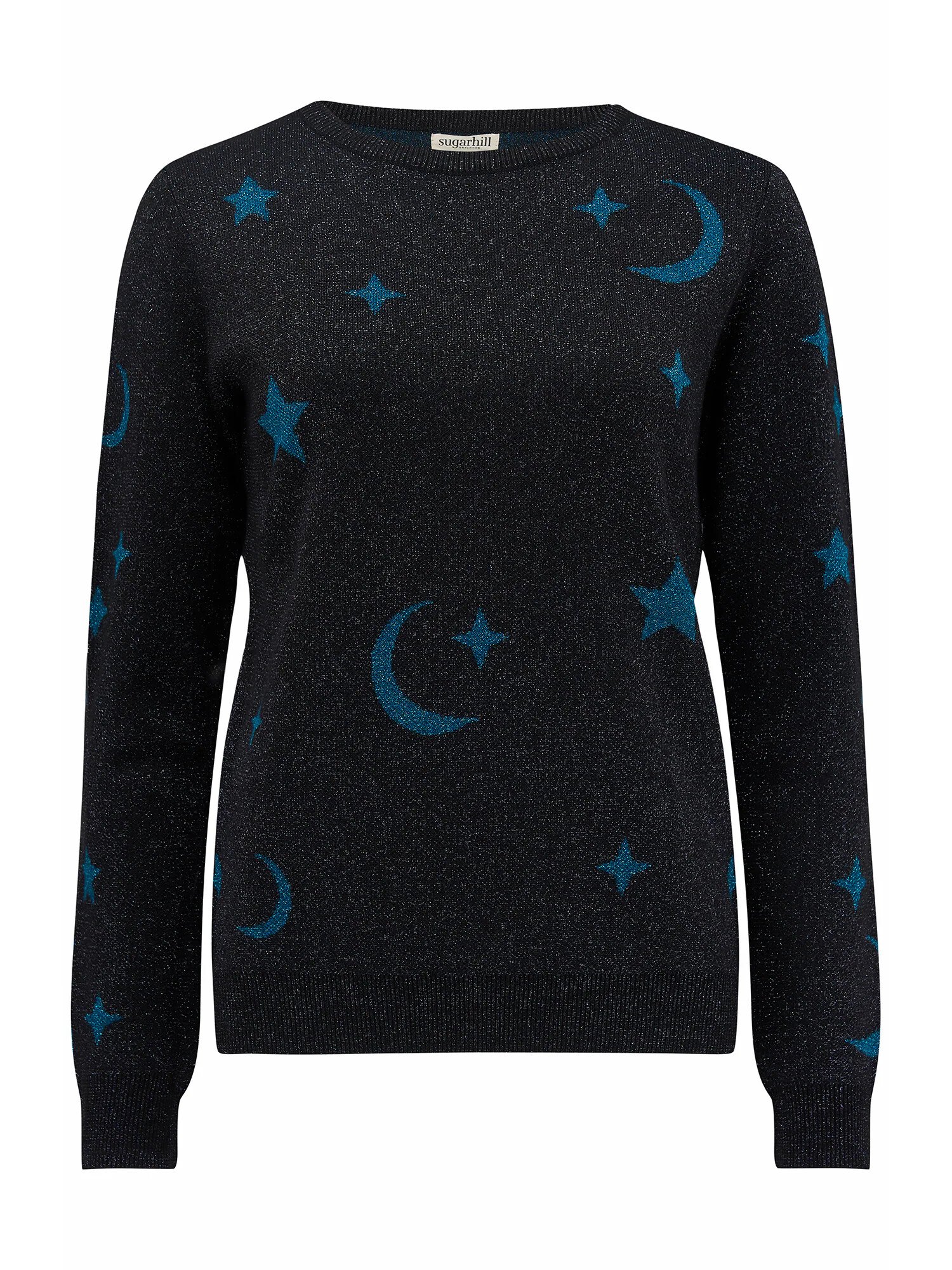 Sugarhill Brighton Pulover 'ROWENA STARS AND MOON ' albastru / negru - Pled.ro