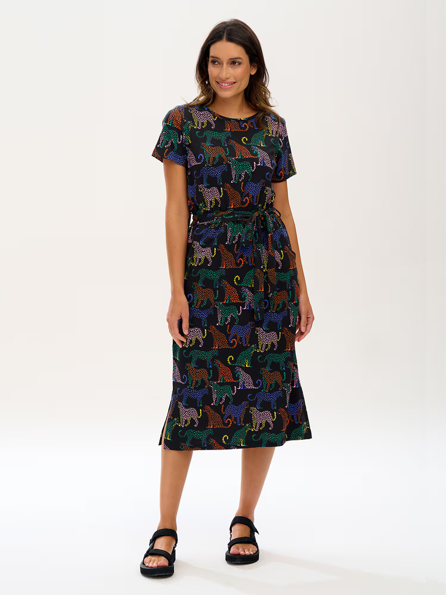 Sugarhill Brighton Rochie albastru / verde / portocaliu / negru - Pled.ro