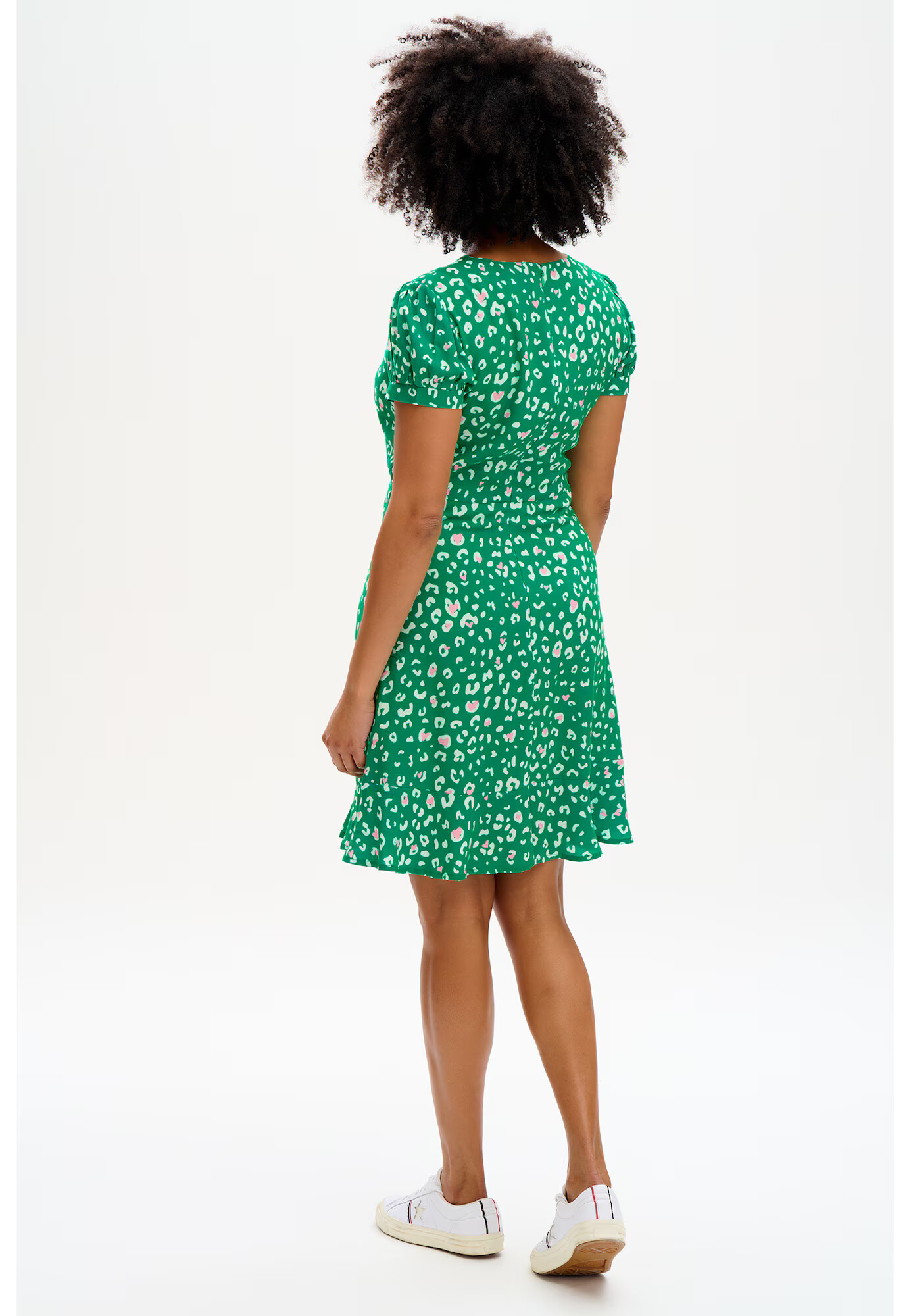 Sugarhill Brighton Rochie 'AMORET' verde / alb - Pled.ro