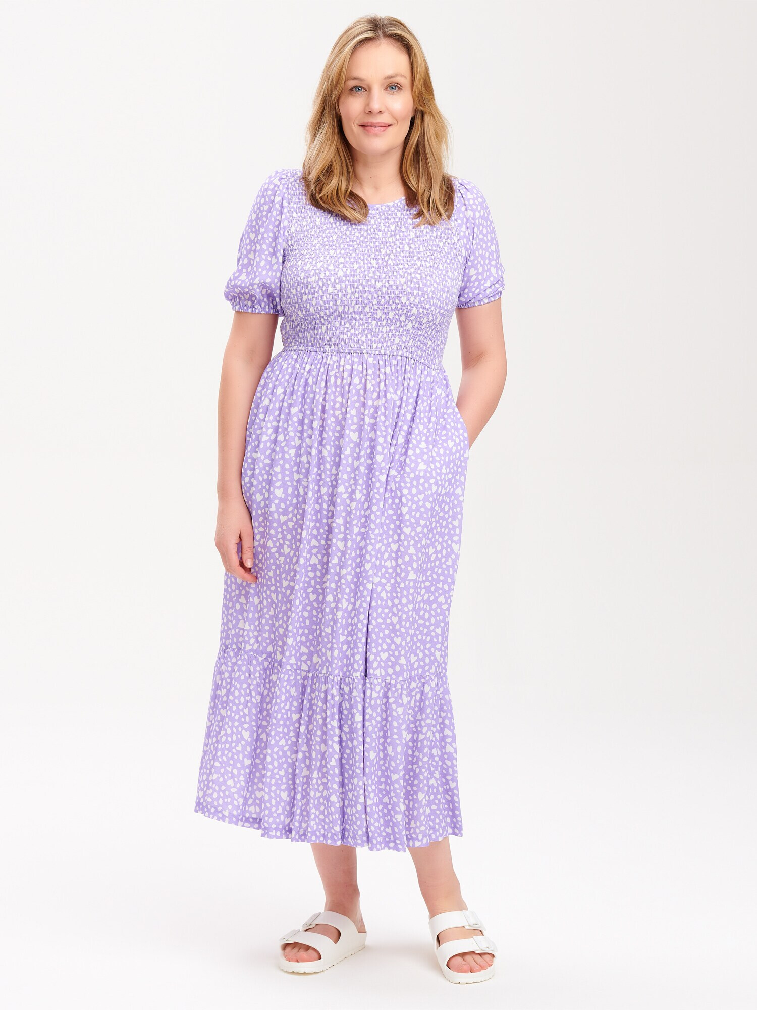 Sugarhill Brighton Rochie 'Arabella' lila / alb - Pled.ro