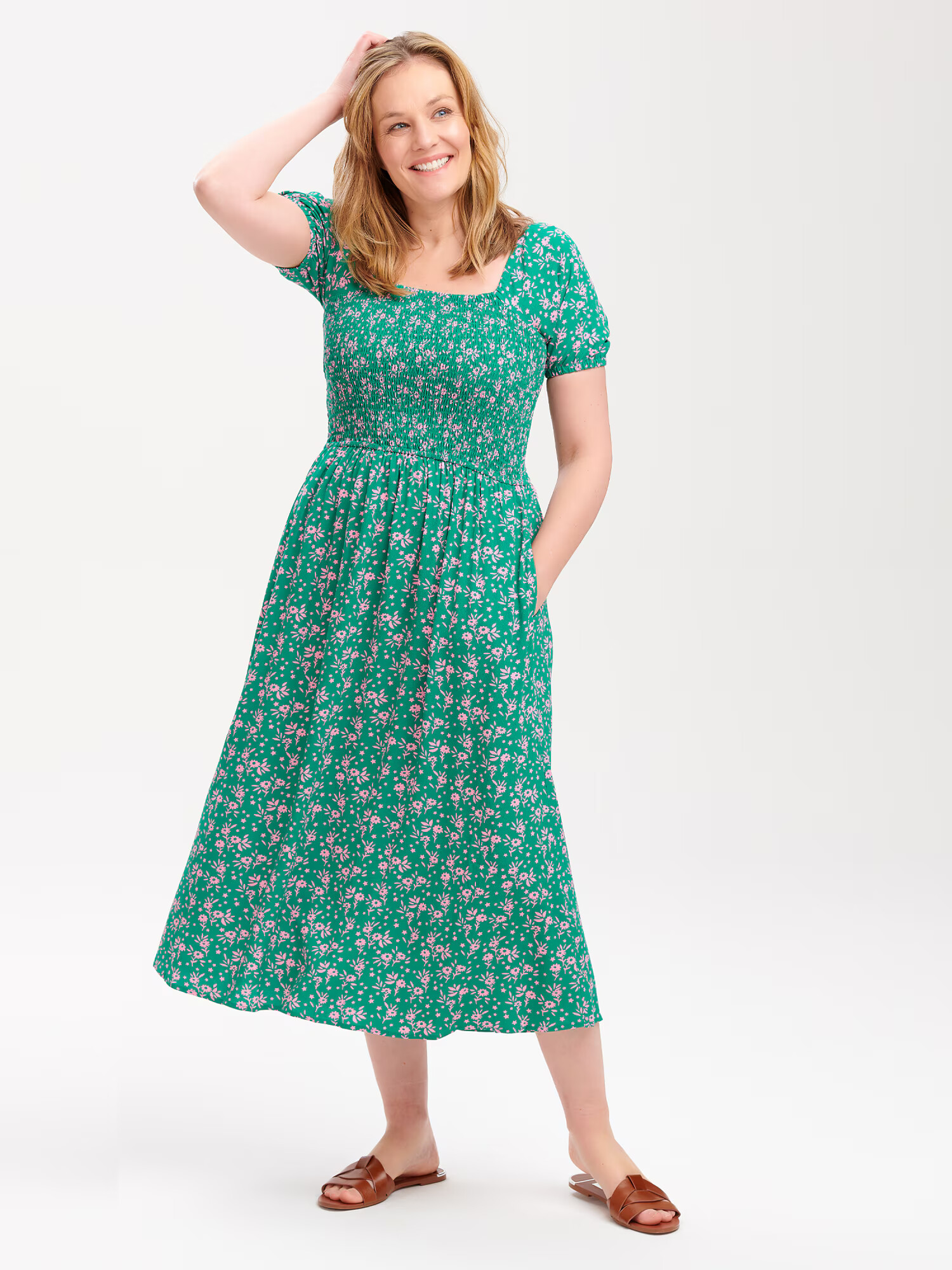 Sugarhill Brighton Rochie 'Jolene' verde / mov orhidee - Pled.ro