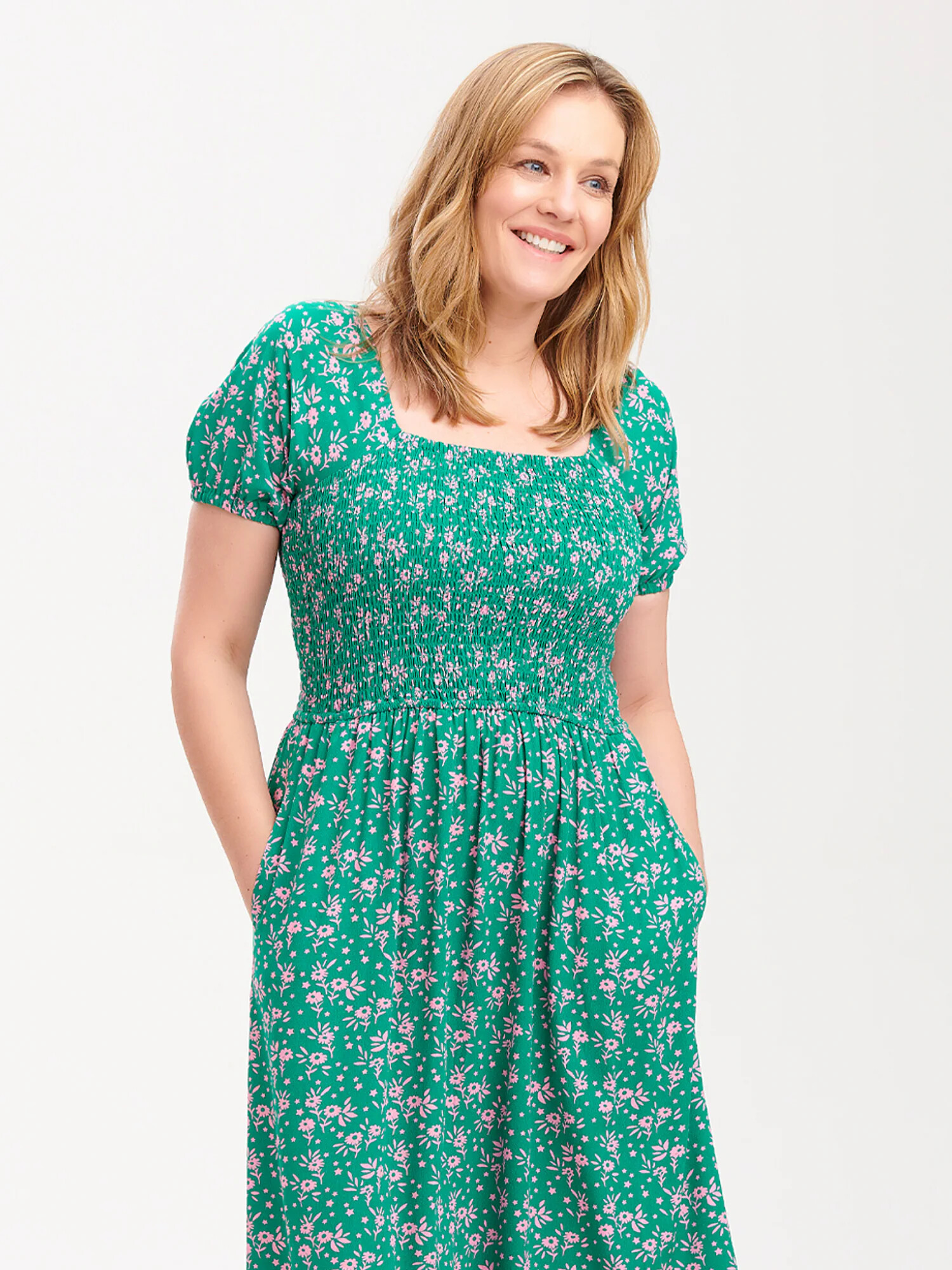 Sugarhill Brighton Rochie 'Jolene' verde / mov orhidee - Pled.ro