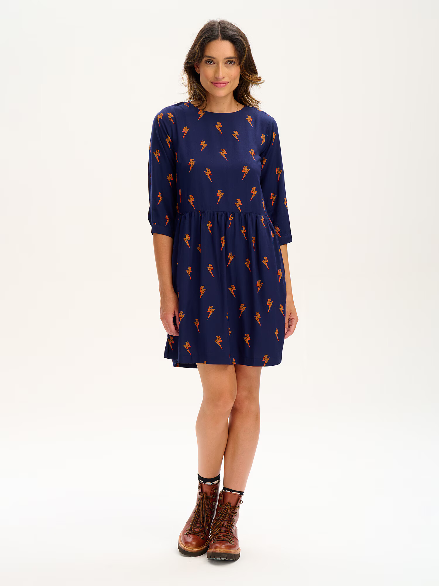 Sugarhill Brighton Rochie 'Lilith' bleumarin / portocaliu - Pled.ro