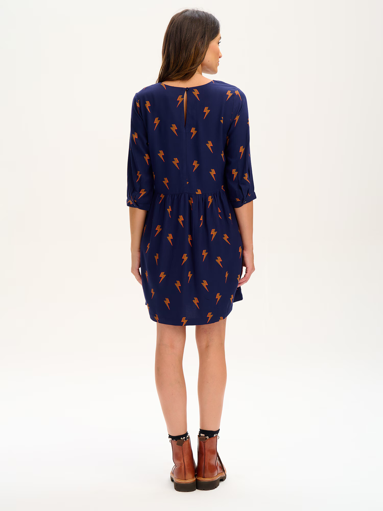 Sugarhill Brighton Rochie 'Lilith' bleumarin / portocaliu - Pled.ro