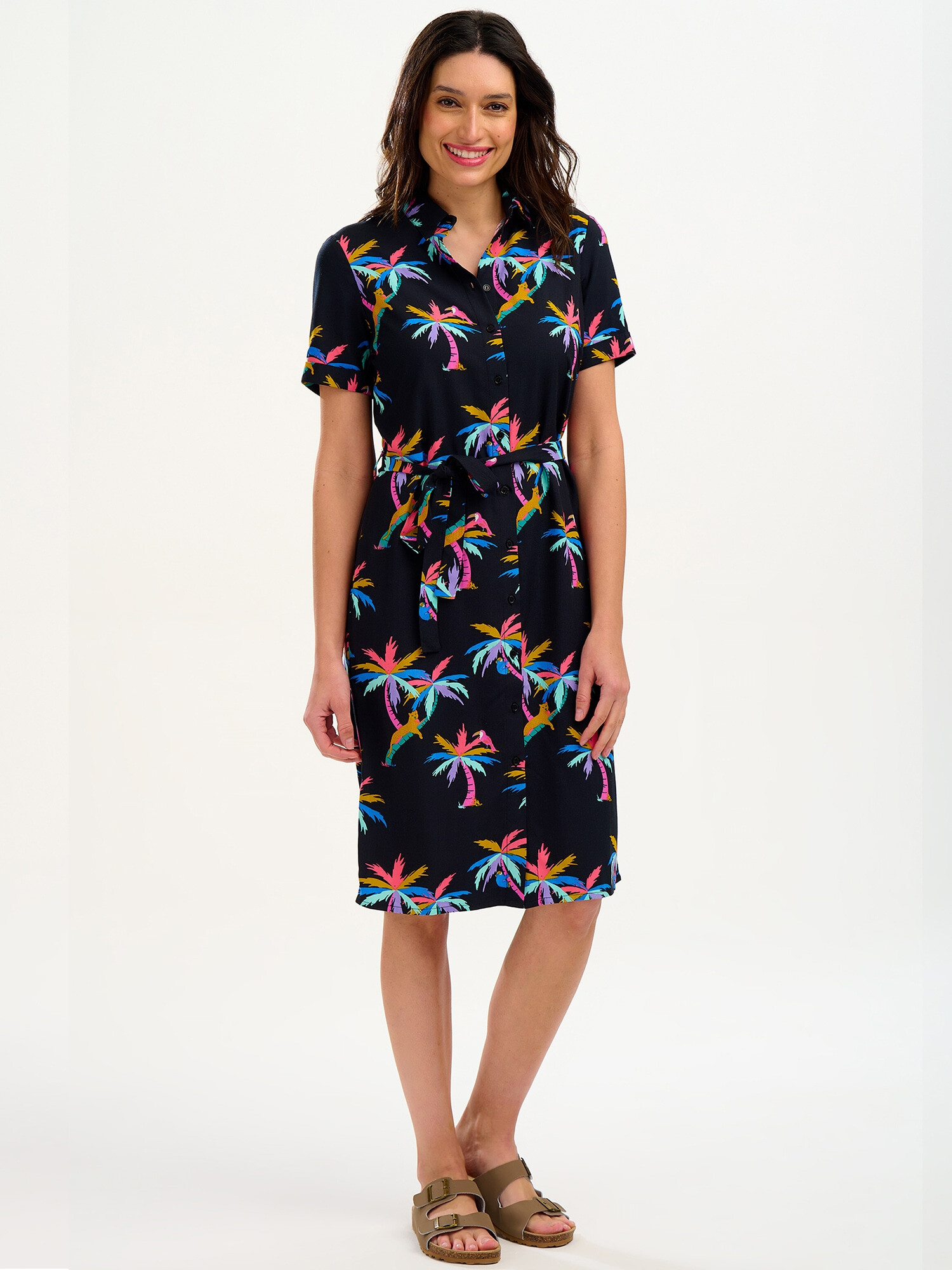 Sugarhill Brighton Rochie tip bluză 'JUSTINE' albastru / turcoaz / roz / negru - Pled.ro