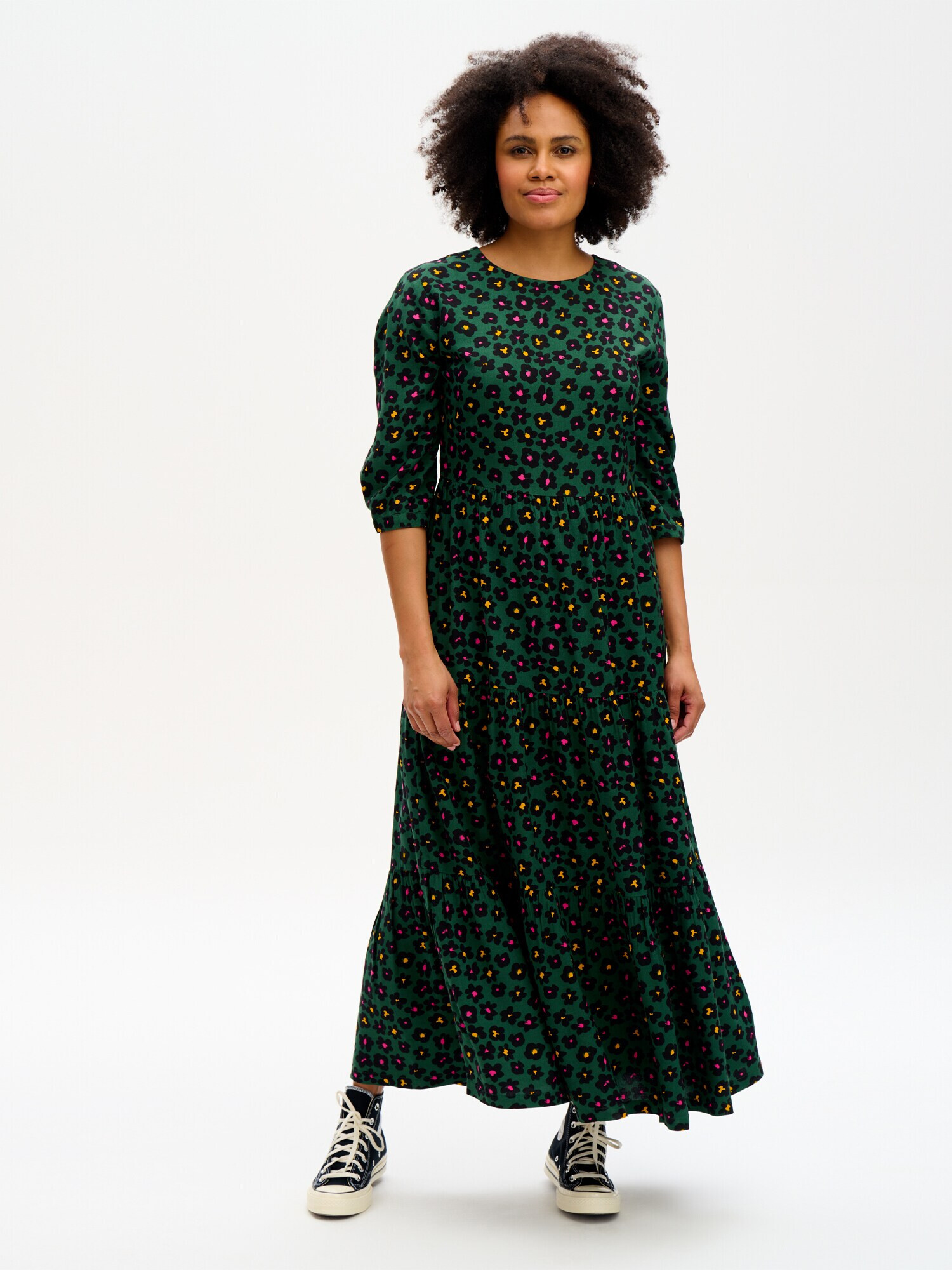 Sugarhill Brighton Rochie 'Zaina' galben / verde închis / roz / negru - Pled.ro