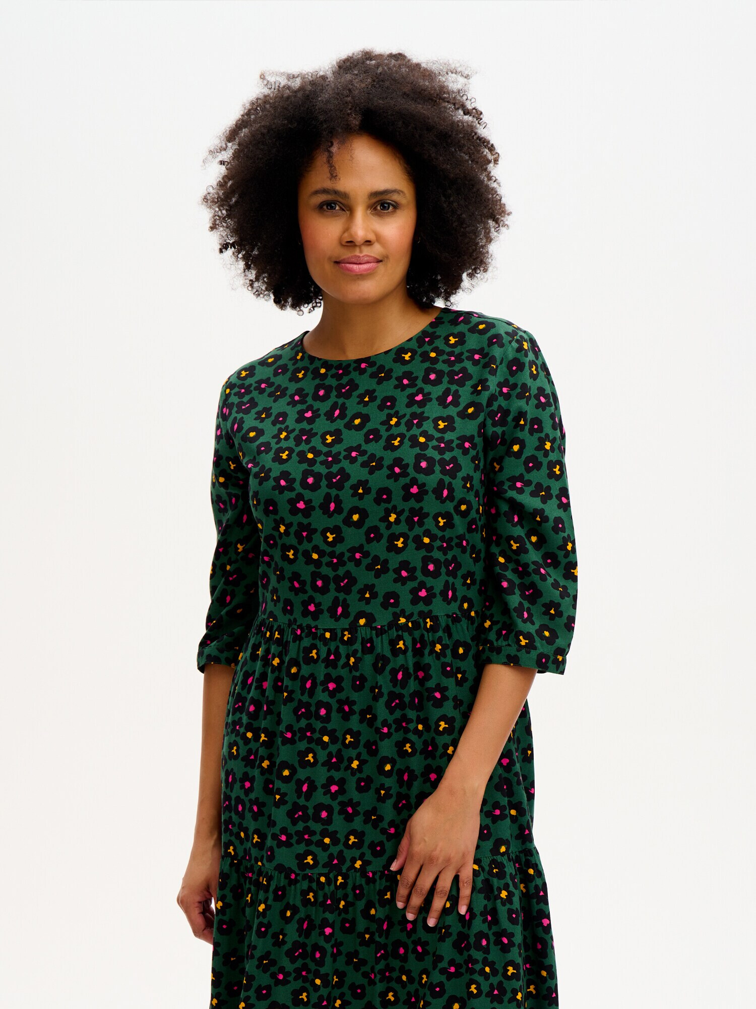 Sugarhill Brighton Rochie 'Zaina' galben / verde închis / roz / negru - Pled.ro