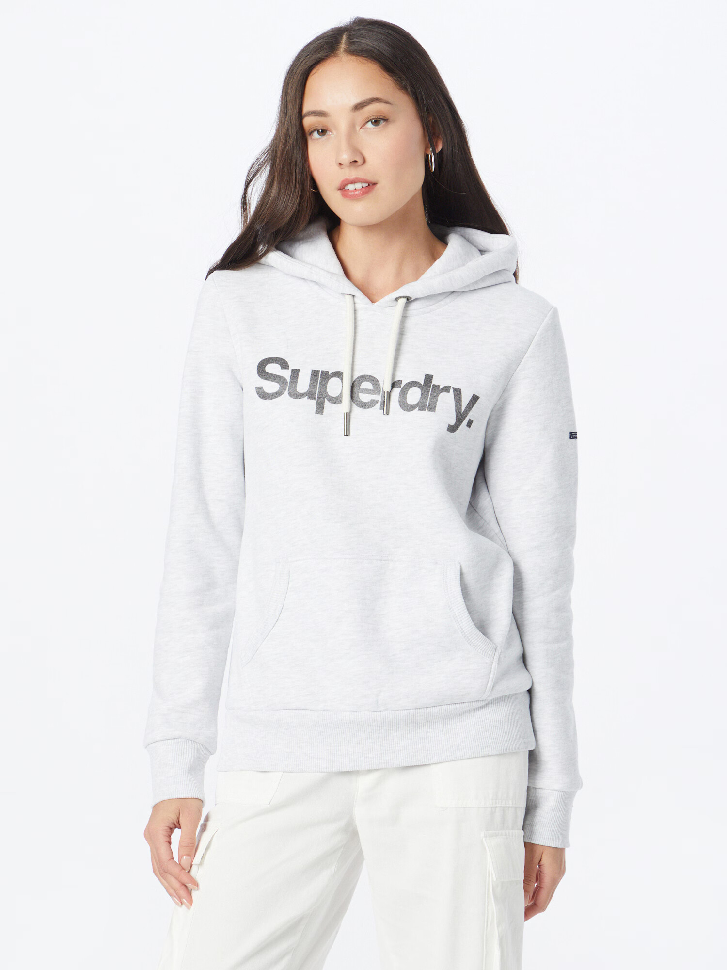 Superdry Bluză de molton alb - Pled.ro