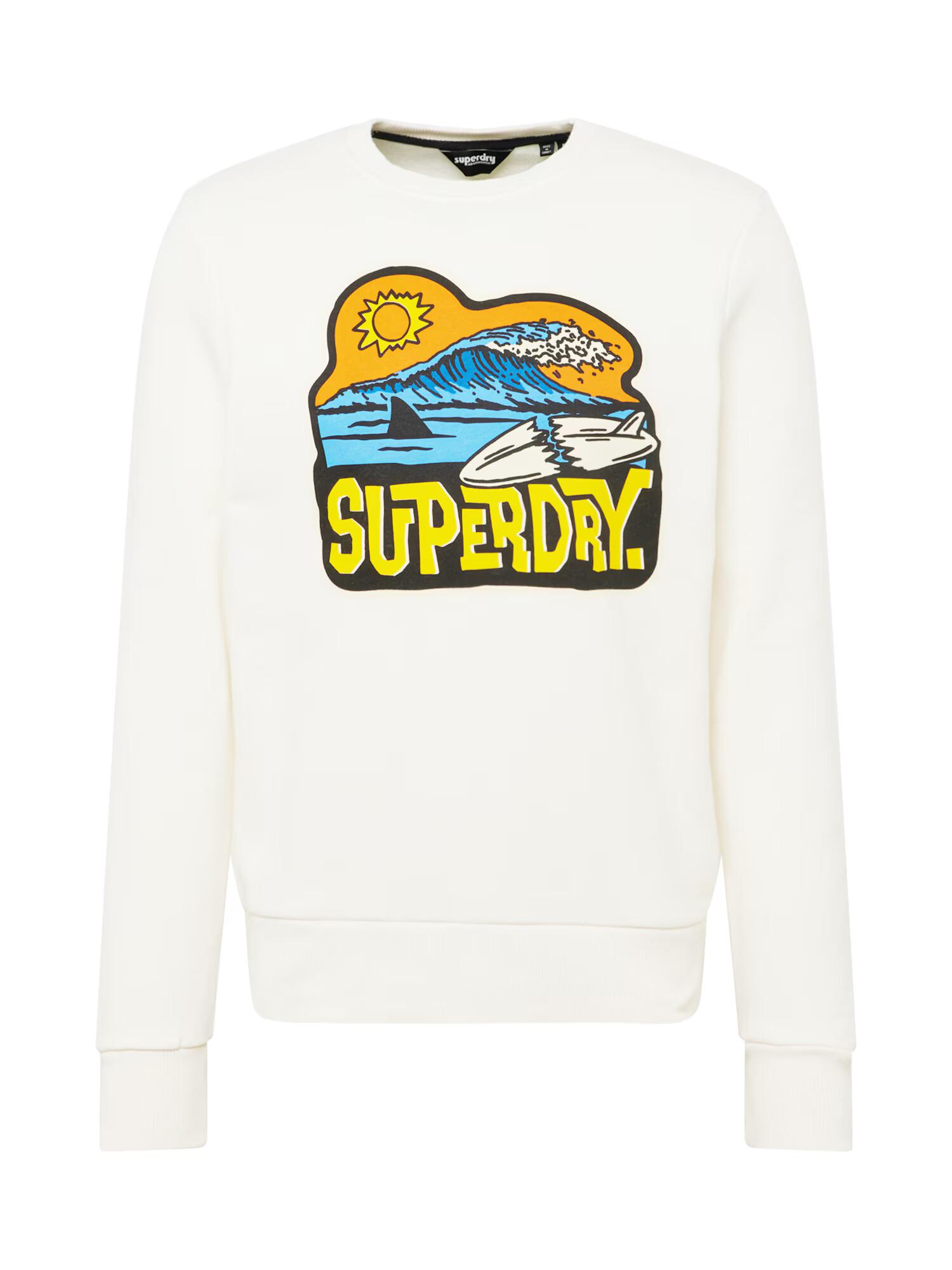 Superdry Bluză de molton albastru aqua / galben / portocaliu / alb coajă de ou - Pled.ro