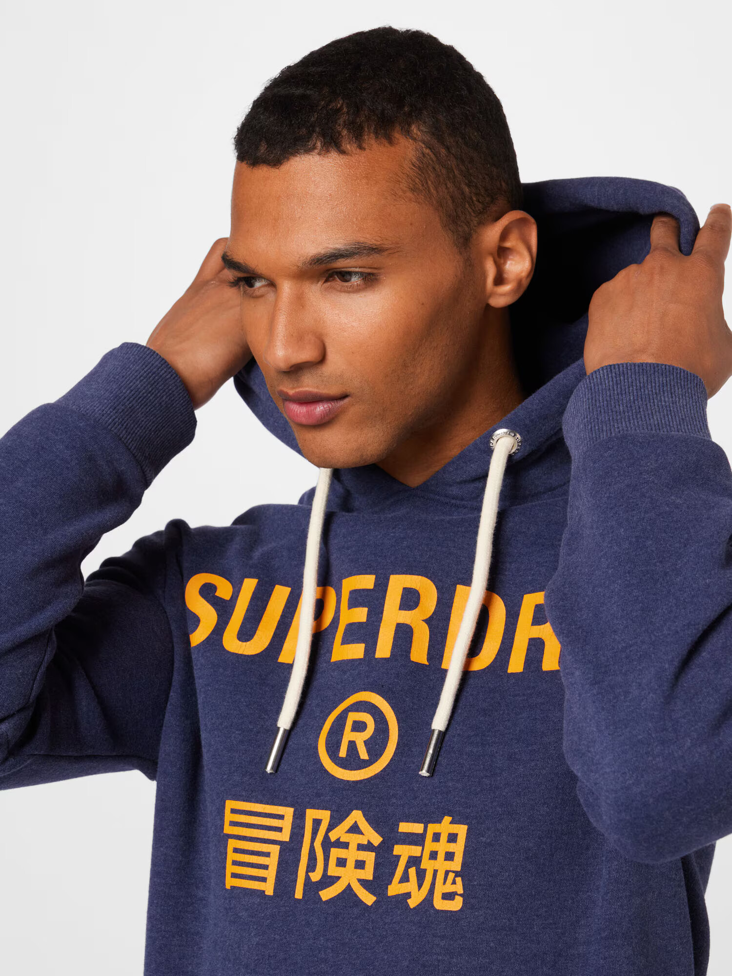 Superdry Bluză de molton albastru marin / galben auriu - Pled.ro