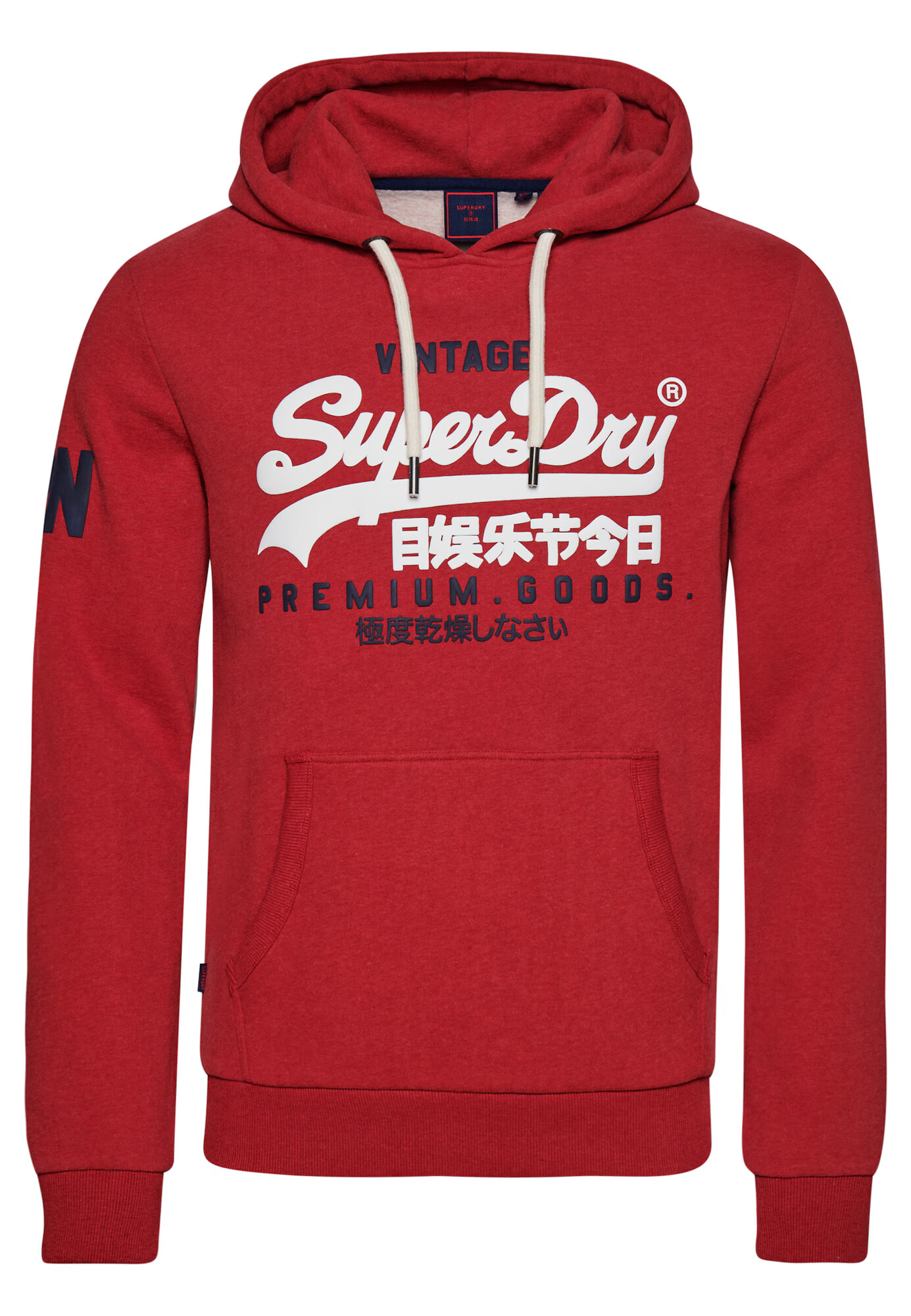 Superdry Bluză de molton albastru noapte / roși aprins / alb - Pled.ro