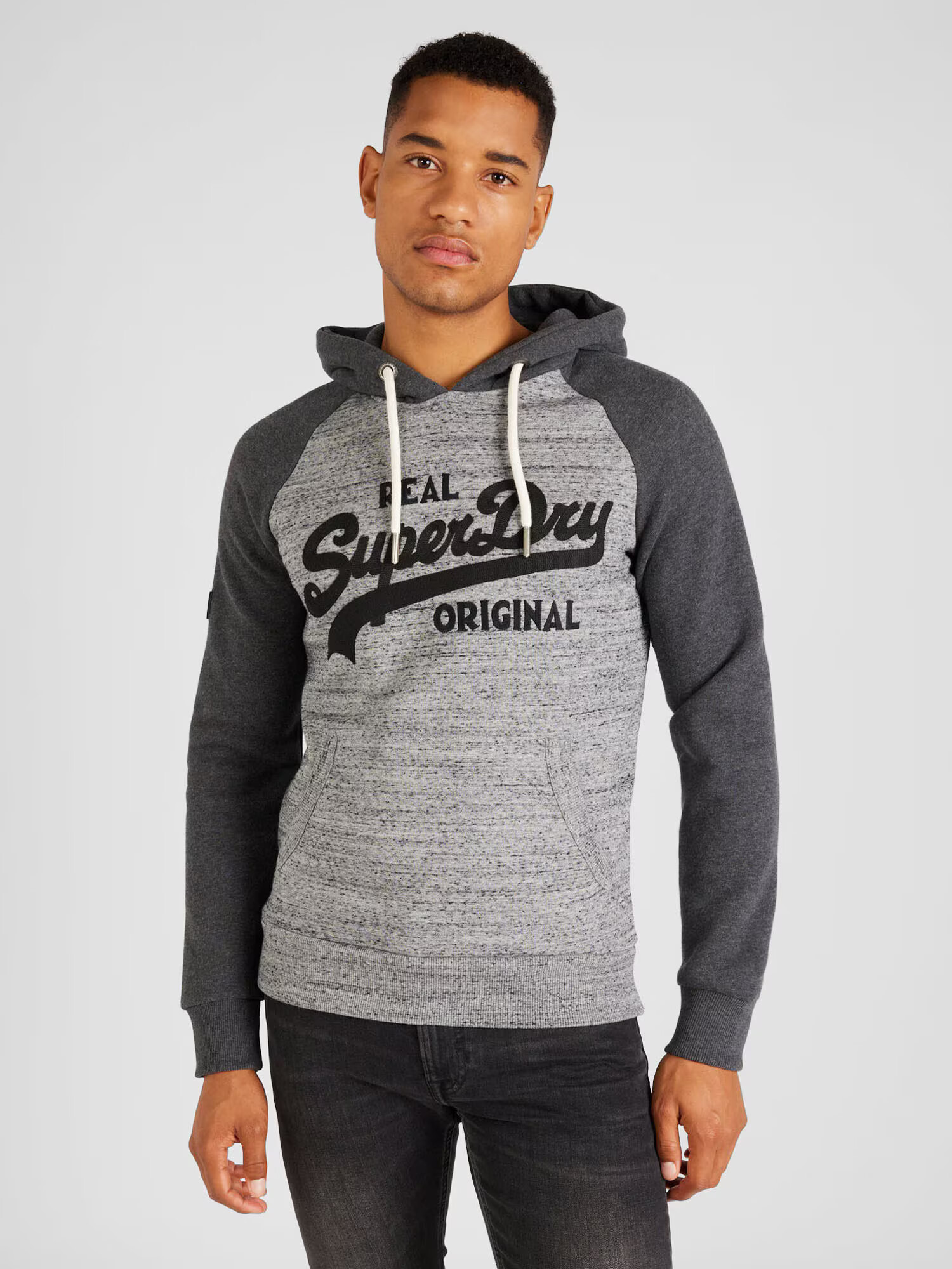 Superdry Bluză de molton 'Athletic' gri metalic / gri închis / gri amestecat - Pled.ro