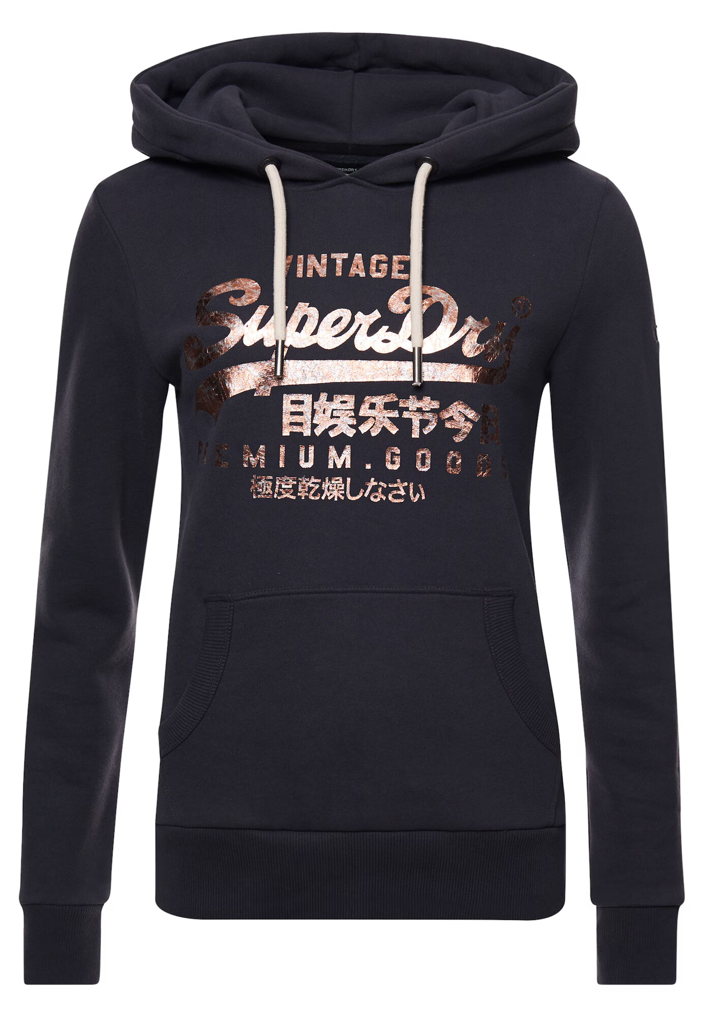 Superdry Bluză de molton auriu - roz / gri metalic - Pled.ro