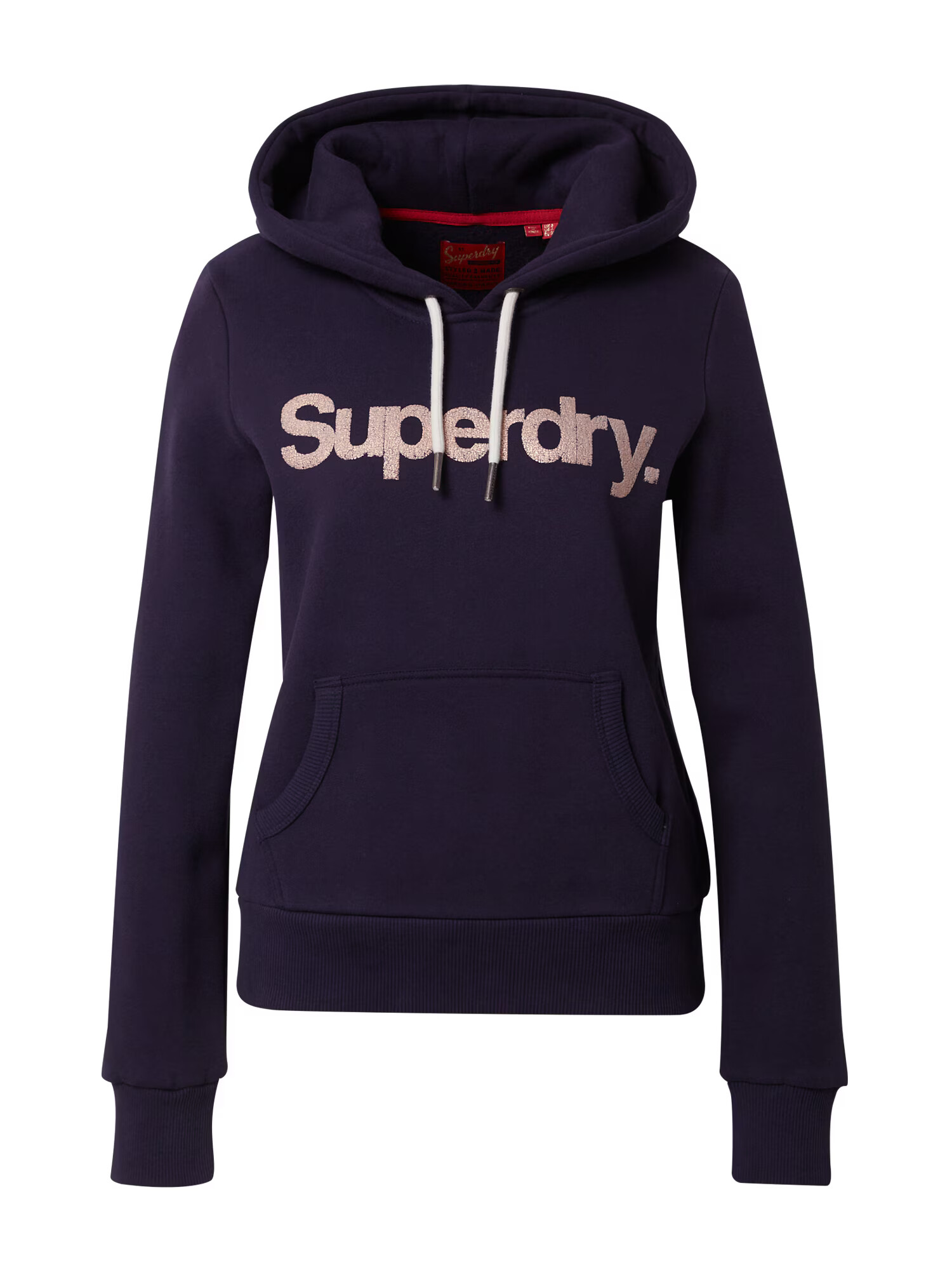 Superdry Bluză de molton bleumarin / portocaliu pastel - Pled.ro