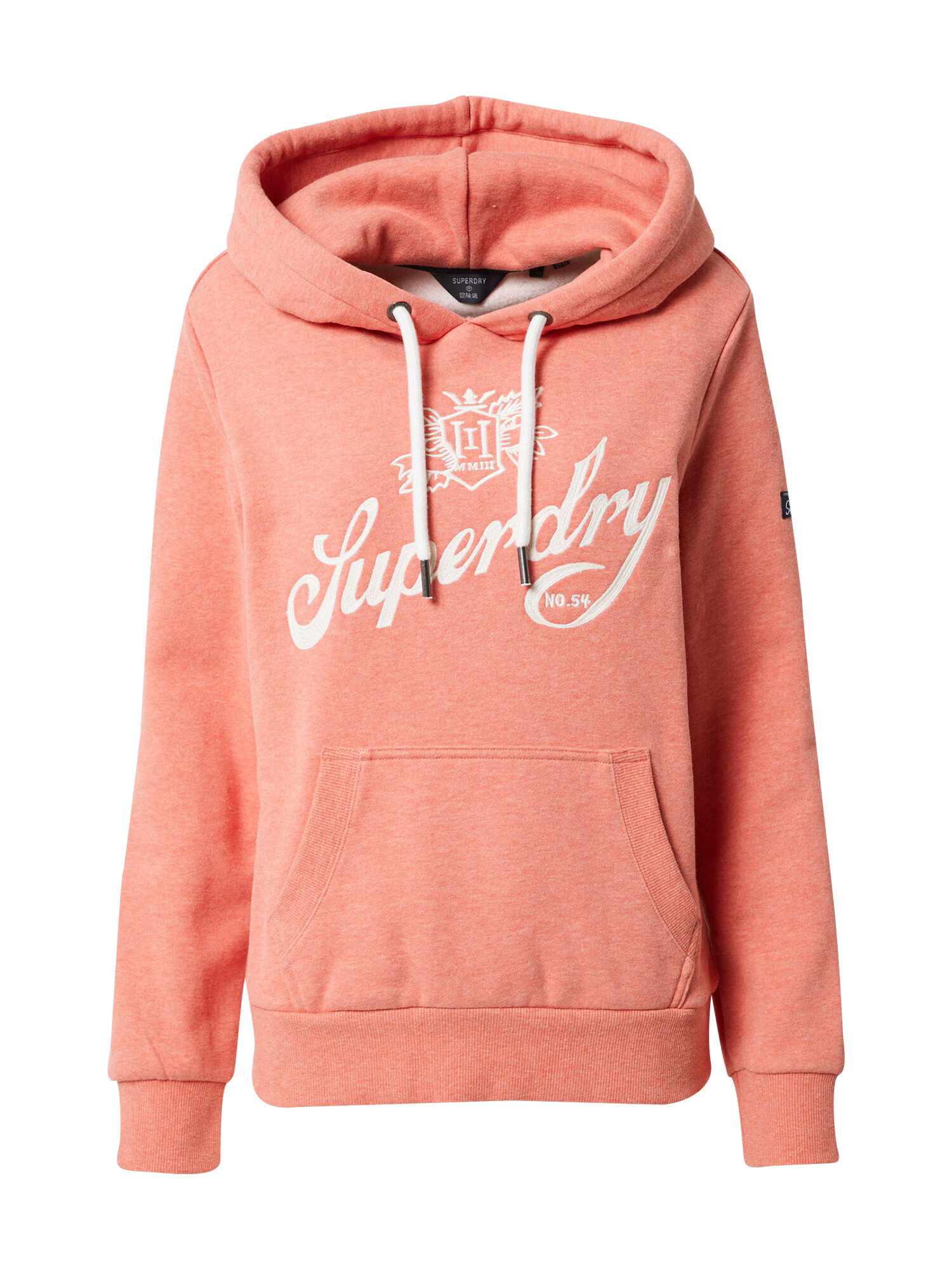 Superdry Bluză de molton corai / alb - Pled.ro