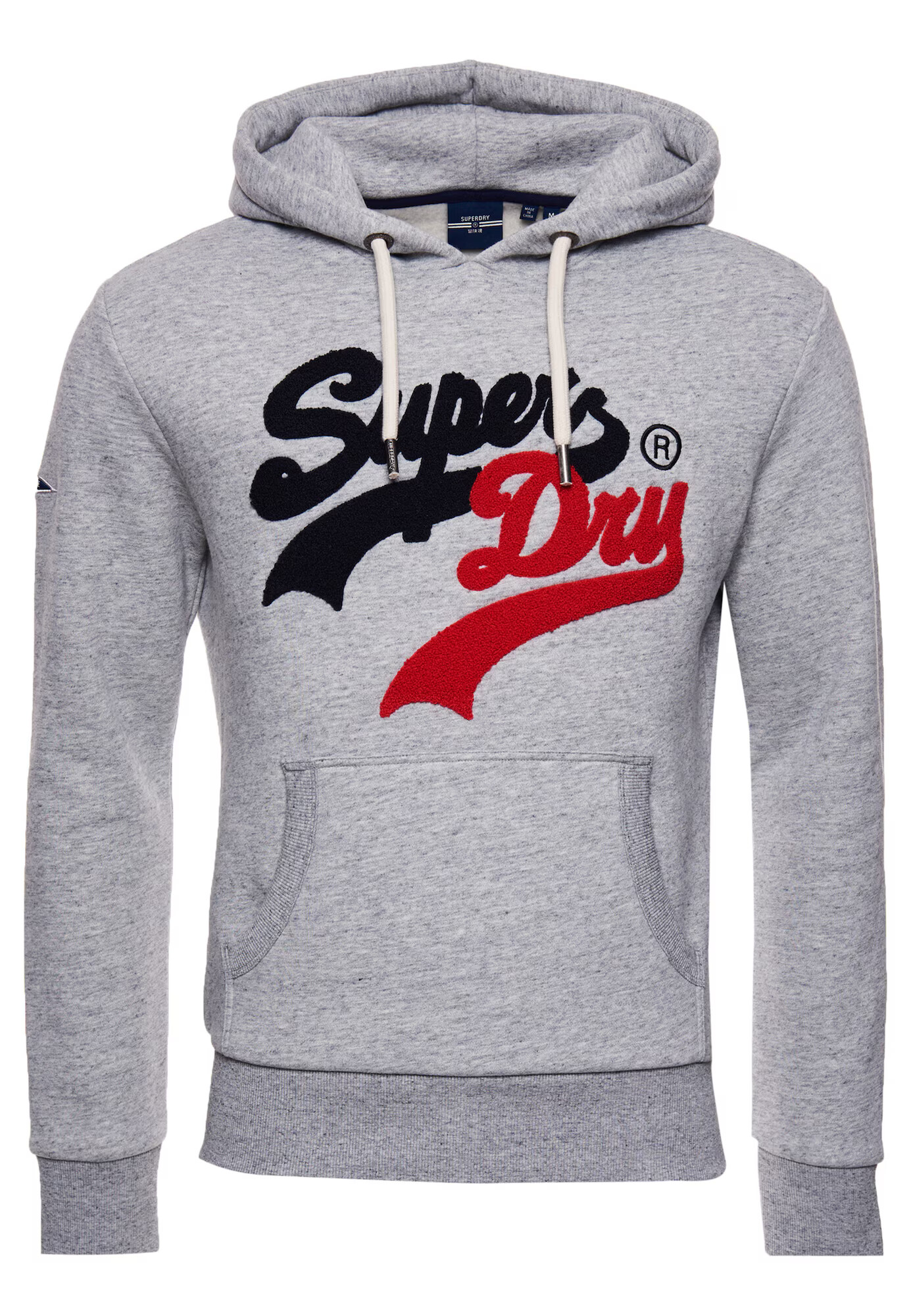 Superdry Bluză de molton gri deschis / roșu / negru / alb - Pled.ro