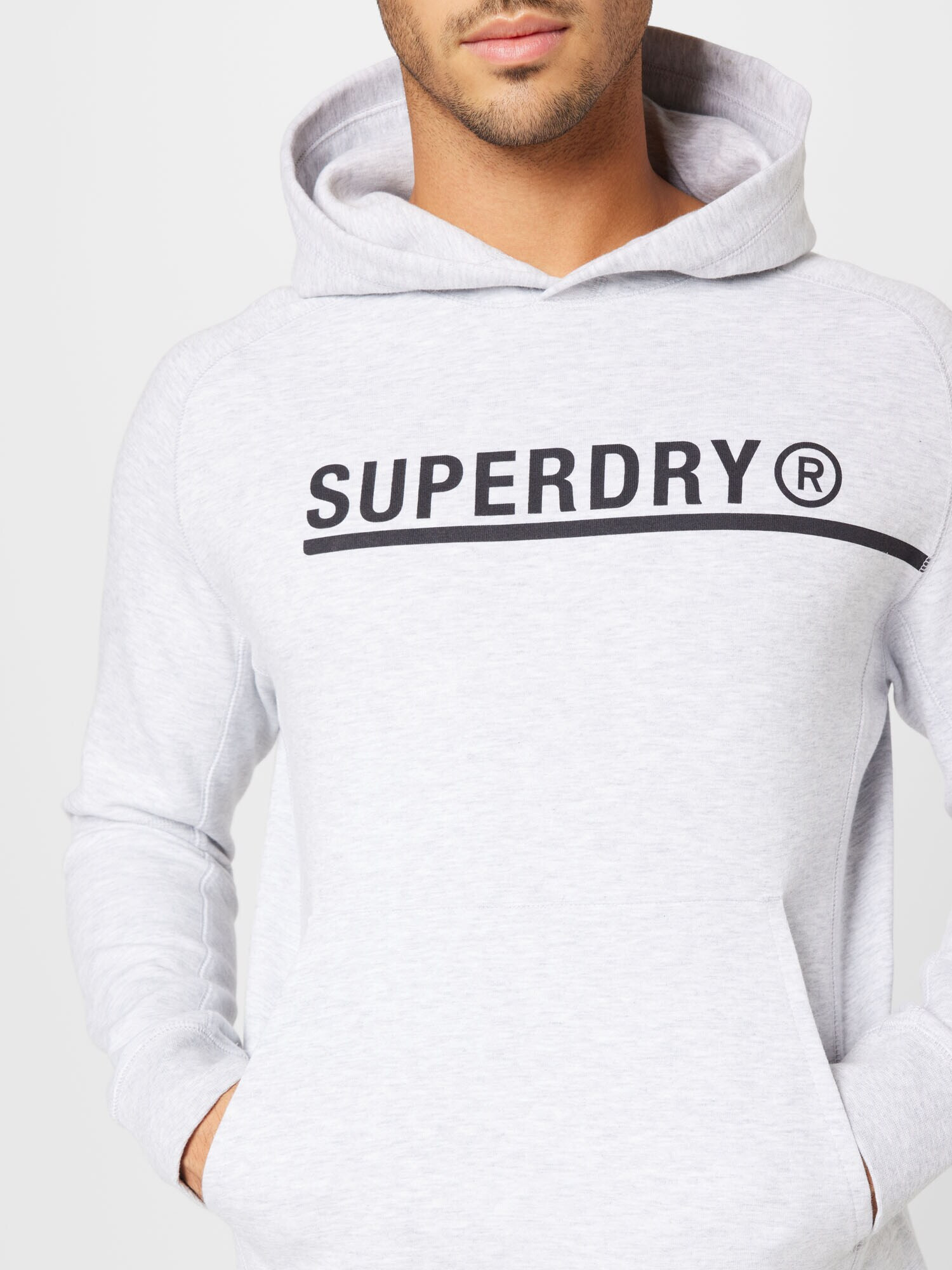 Superdry Bluză de molton gri metalic / gri deschis - Pled.ro