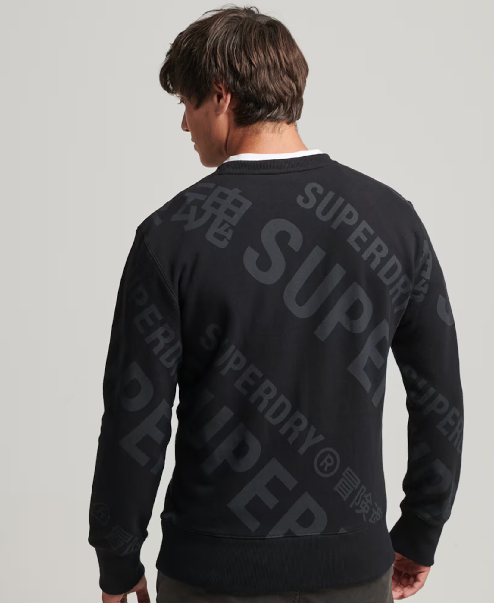 Superdry Bluză de molton gri / negru - Pled.ro