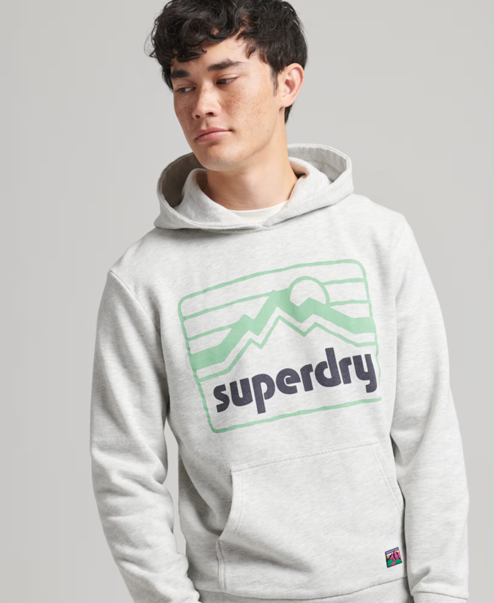 Superdry Bluză de molton 'Vintage 90er Terrain' gri / verde / negru - Pled.ro