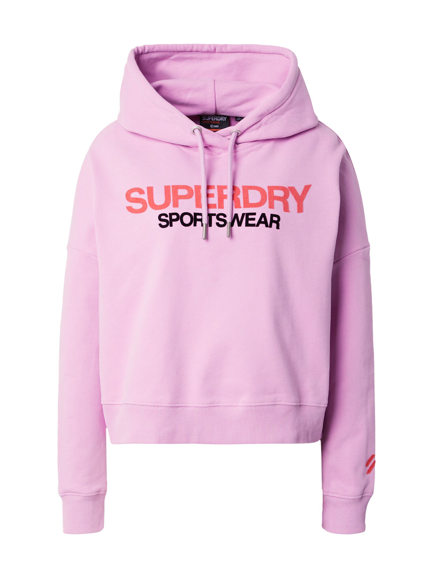 Superdry Bluză de molton mov liliachiu / roșu / negru - Pled.ro