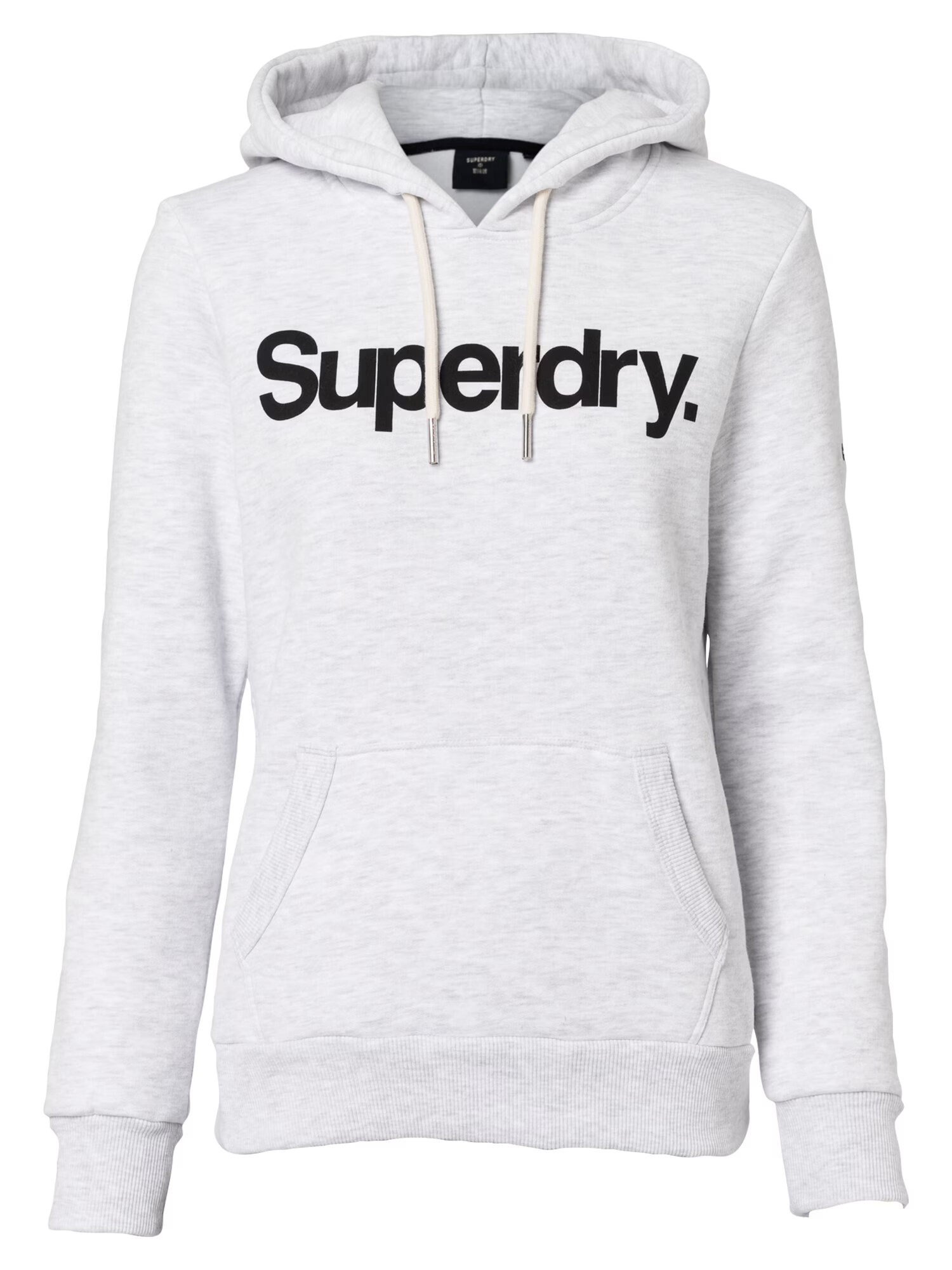 Superdry Bluză de molton negru / alb amestacat - Pled.ro