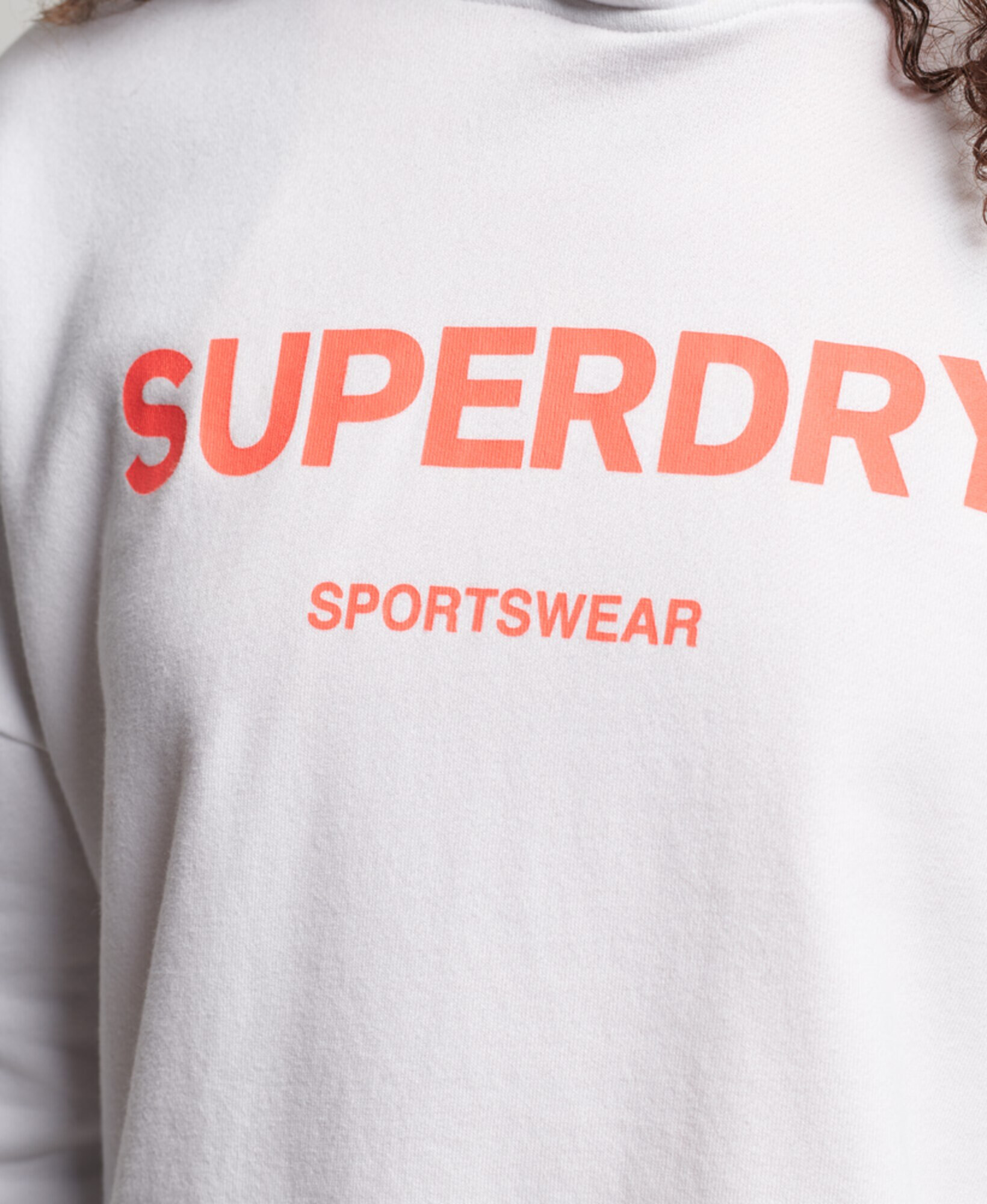 Superdry Bluză de molton portocaliu / alb - Pled.ro