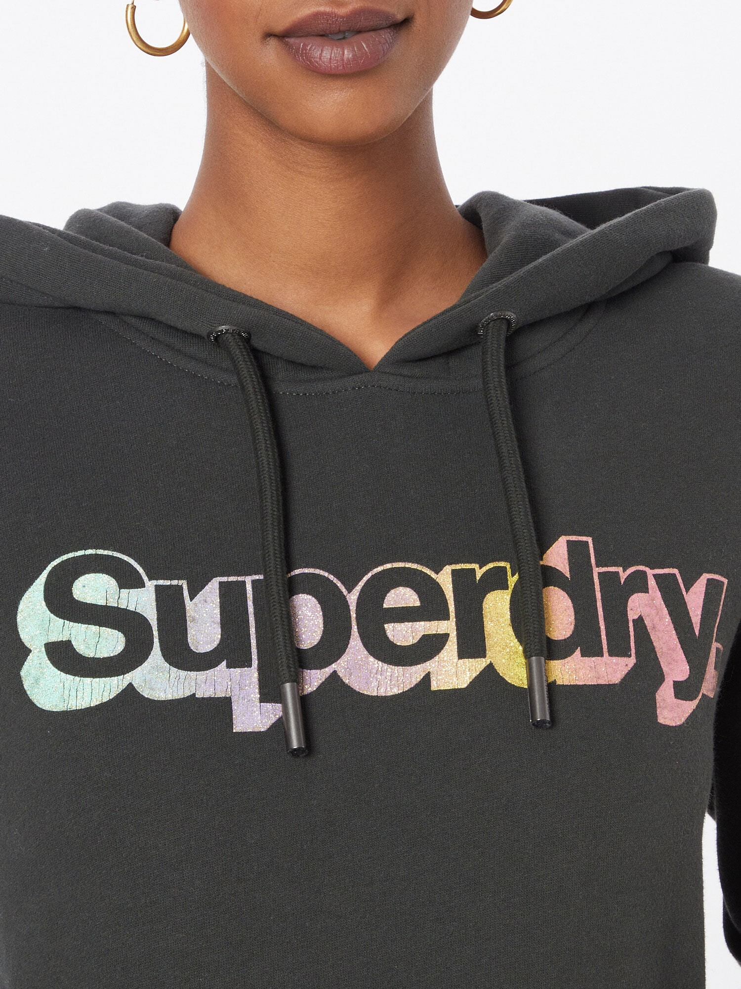 Superdry Bluză de molton portocaliu deschis / negru - Pled.ro